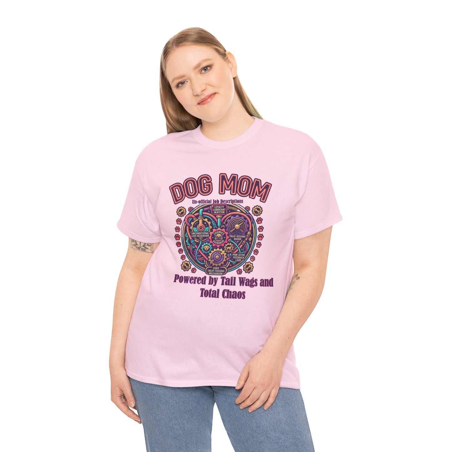 Dog Mom T-Shirt —Colorful Heart Pet Mom