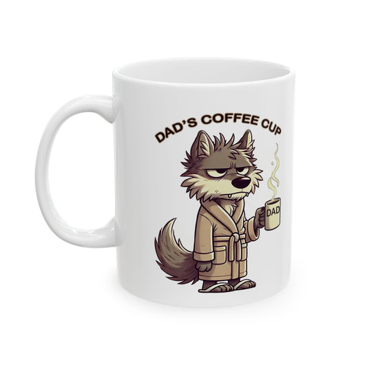 SCRUFFY WOLF DAD COFFEE MUG