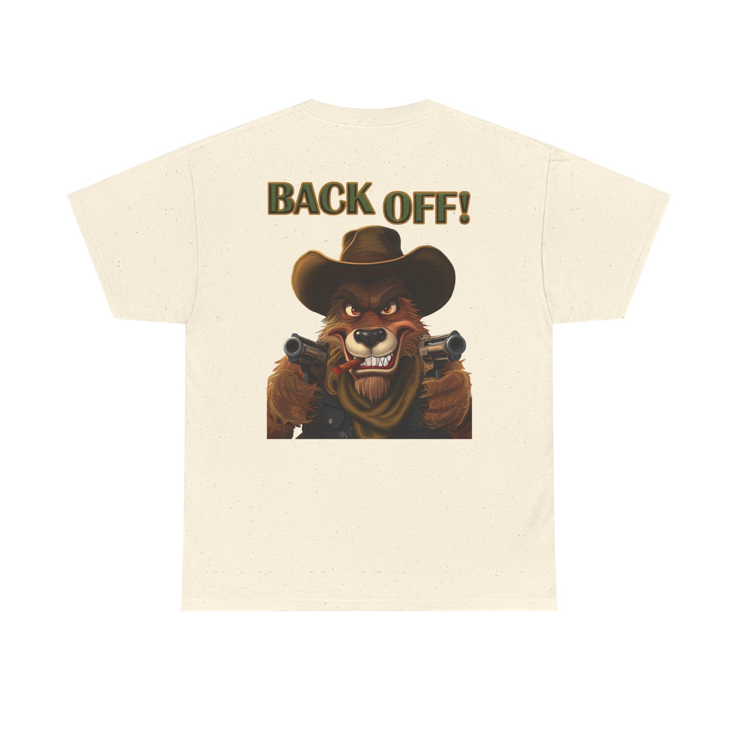 Graphic Tee — "Back Off!" Cowboy Wolf