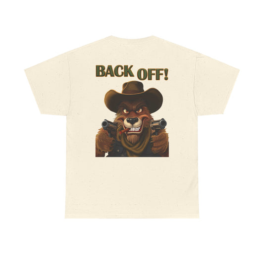 Graphic Tee — "Back Off!" Cowboy Wolf