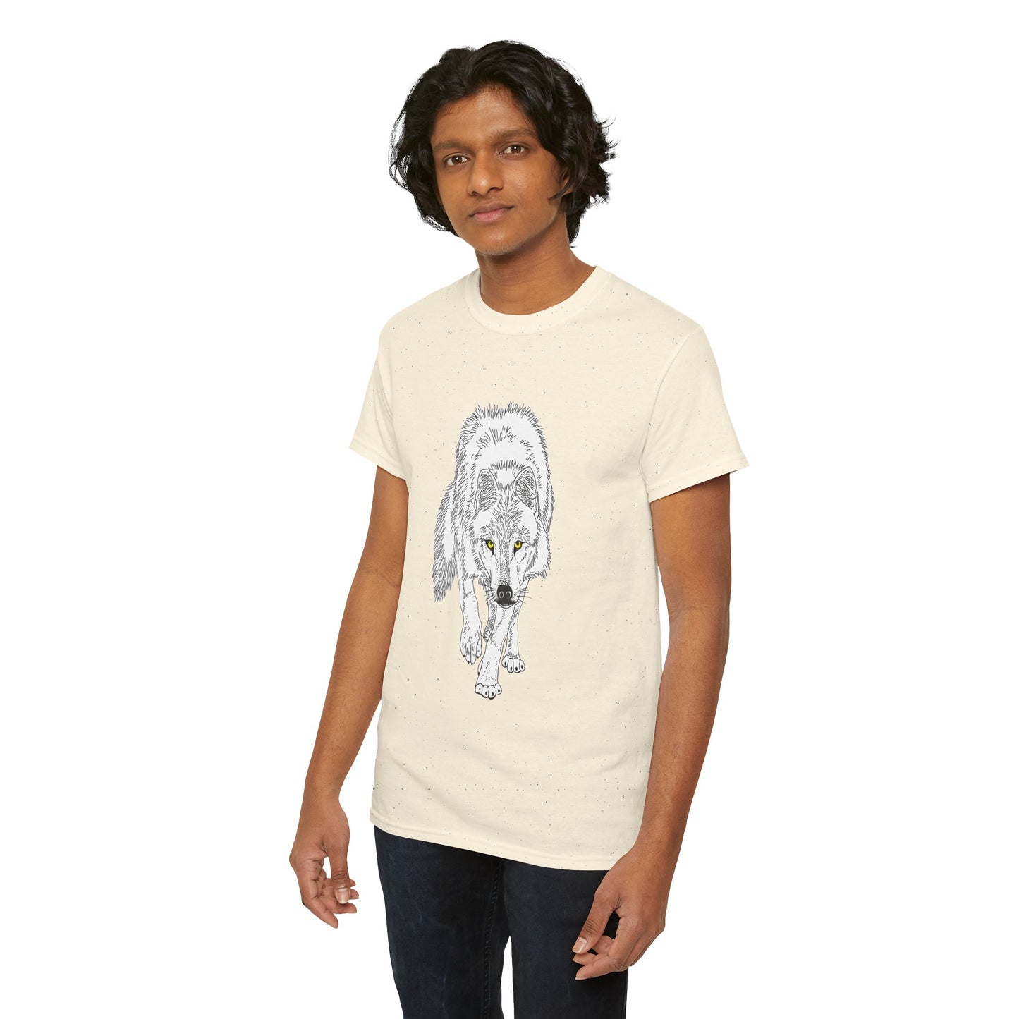 Stalking Wolf  - T‑Shirt Dark Background