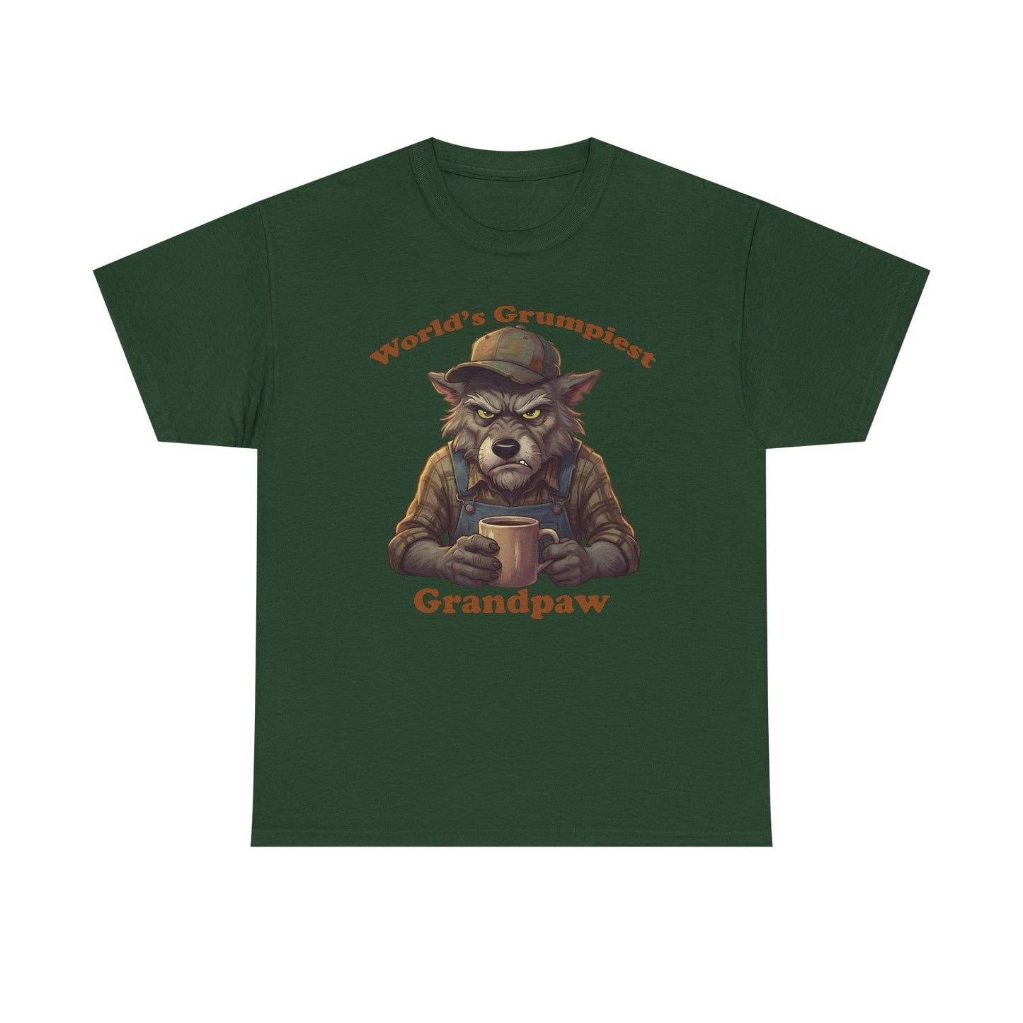 Grandpaw T-Shirt – "World's Grumpiest" Wolf Grandpaw