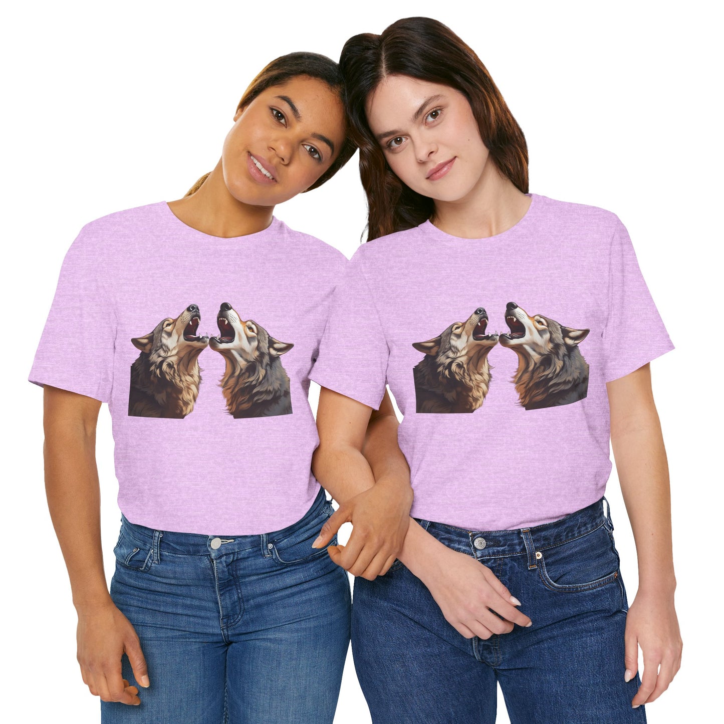 Dualing Wolf Howls - T‑Shirt