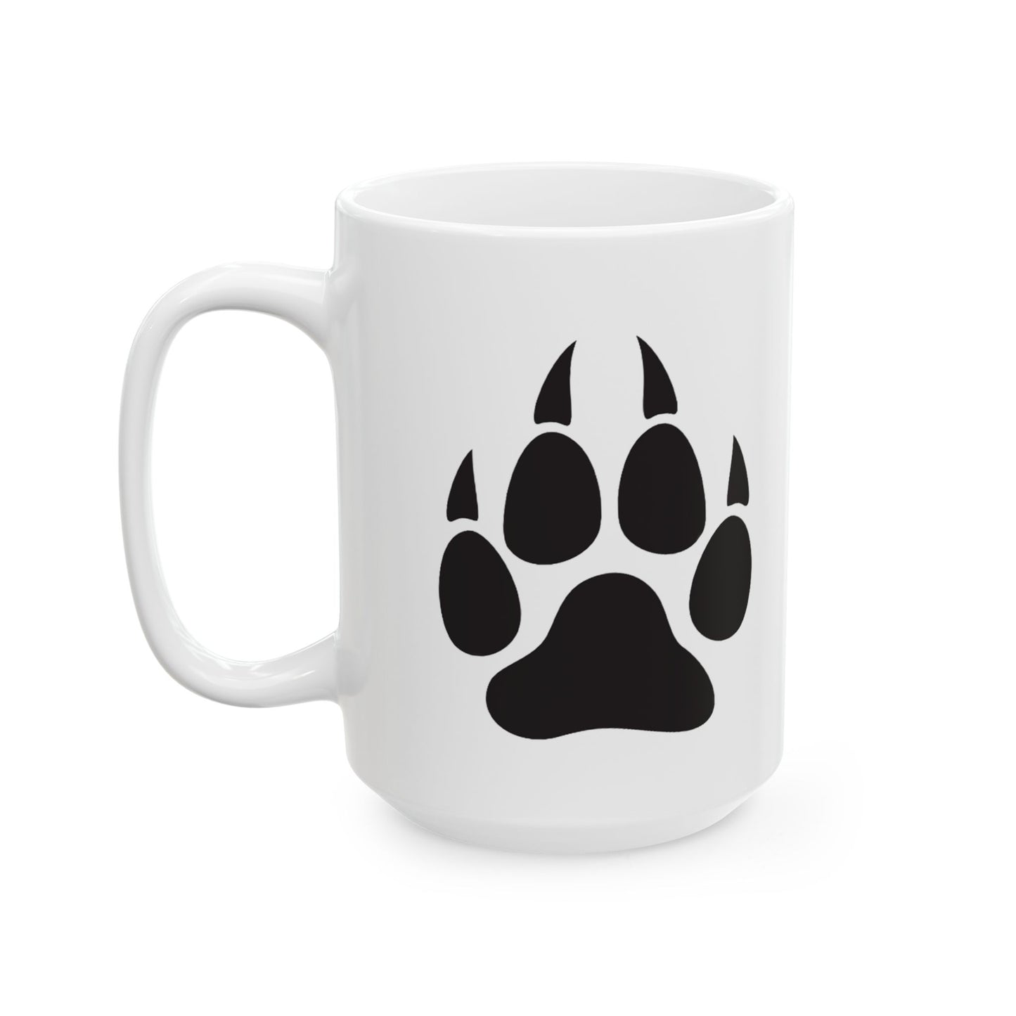 Black Wolf Paw Print Coffee Cup (11oz & 15oz)