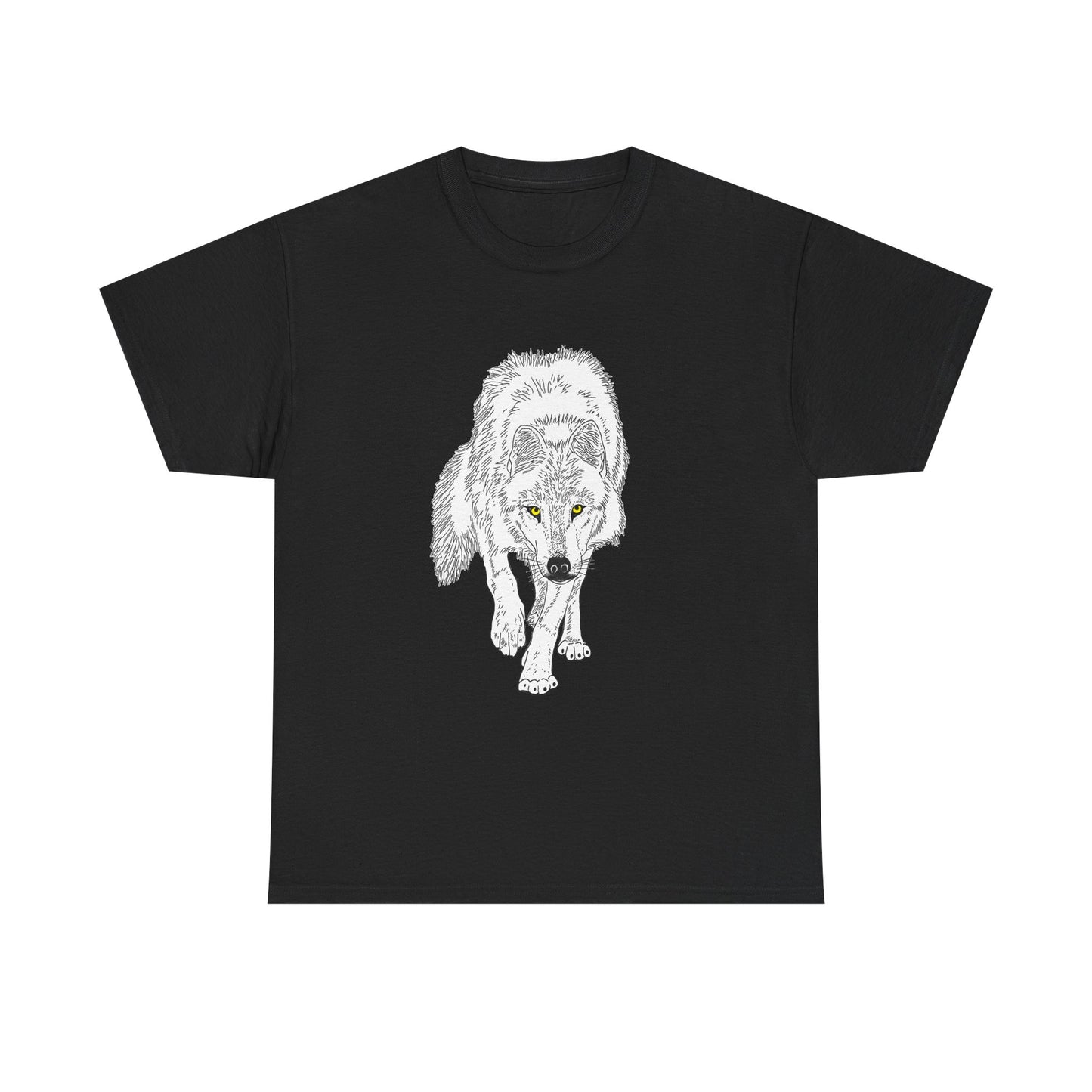 Stalking Wolf  - T‑Shirt Dark Background