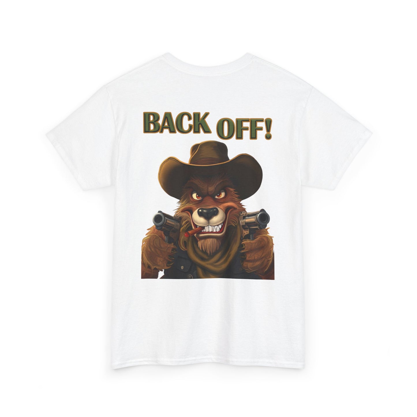Graphic Tee — "Back Off!" Cowboy Wolf