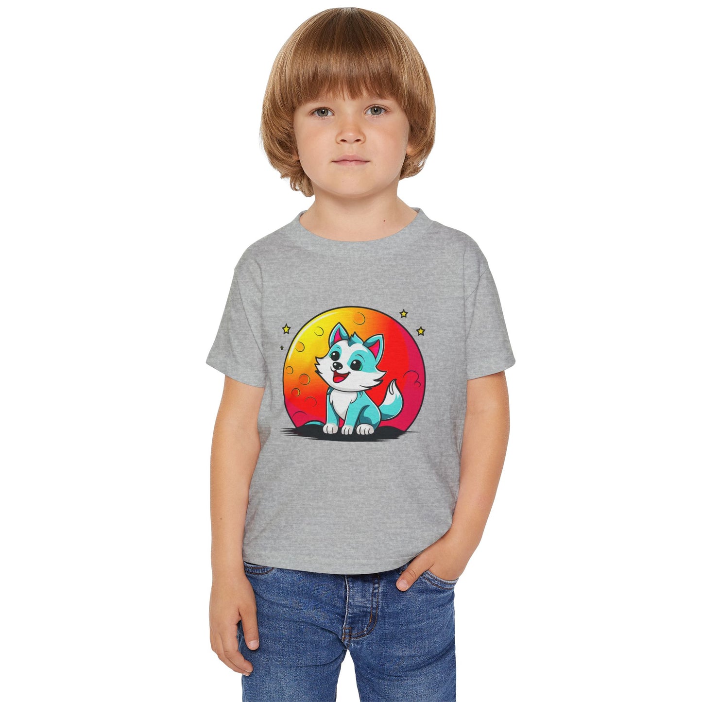 Wolf Pup Full Moon - Toddler T-Shirt