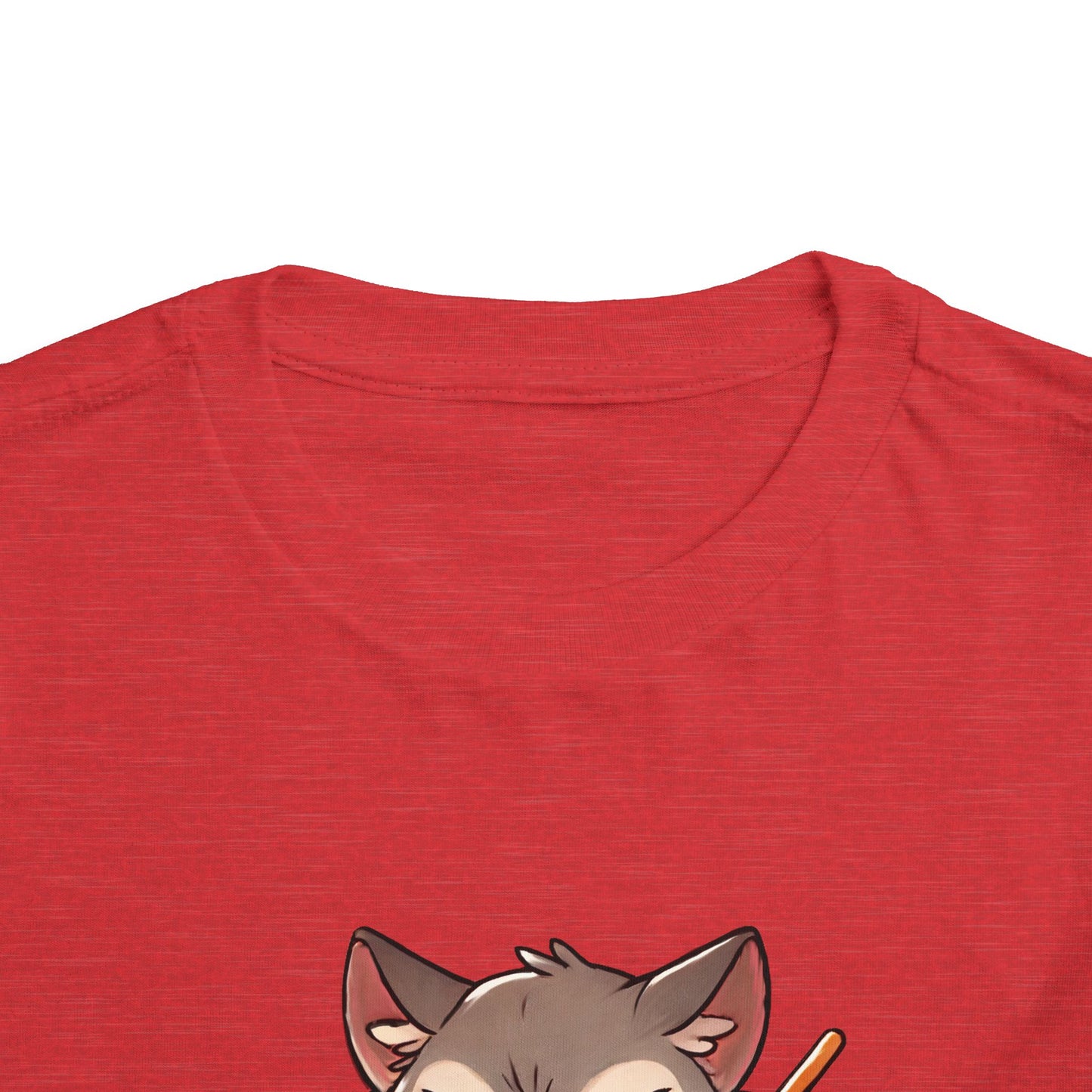 Toddler Tee — Grumpy Wolf girl with mop
