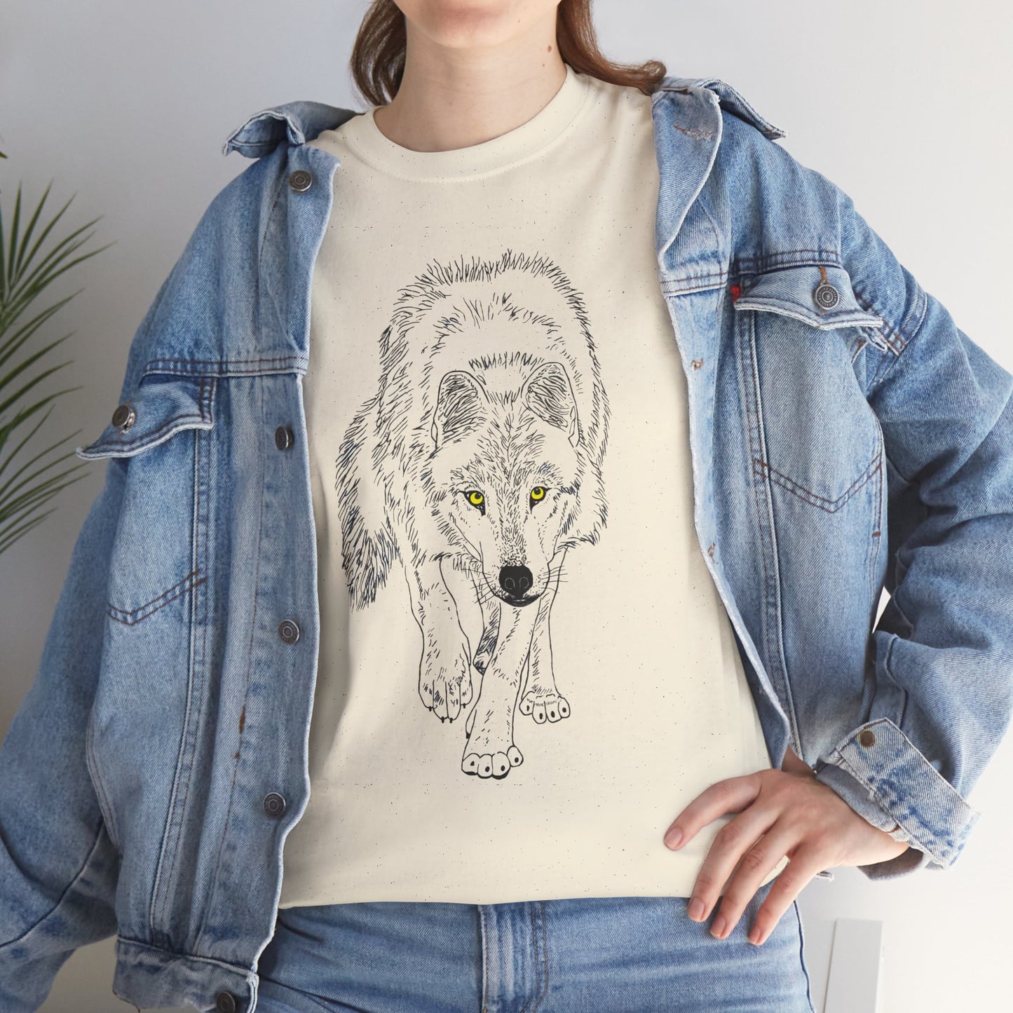 Stalking Wolf  -  Light Background Graphic Tee