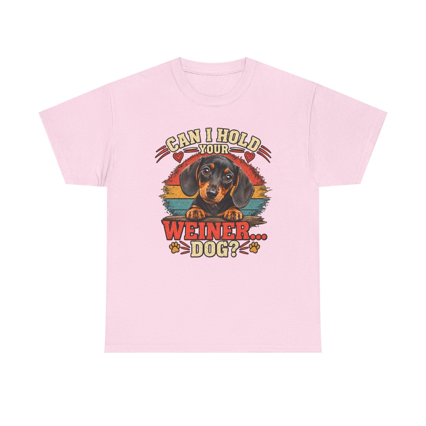 Can I Hold Your Weiner Dog? Tee — Dachshund Vintage Graphic T-Shirt