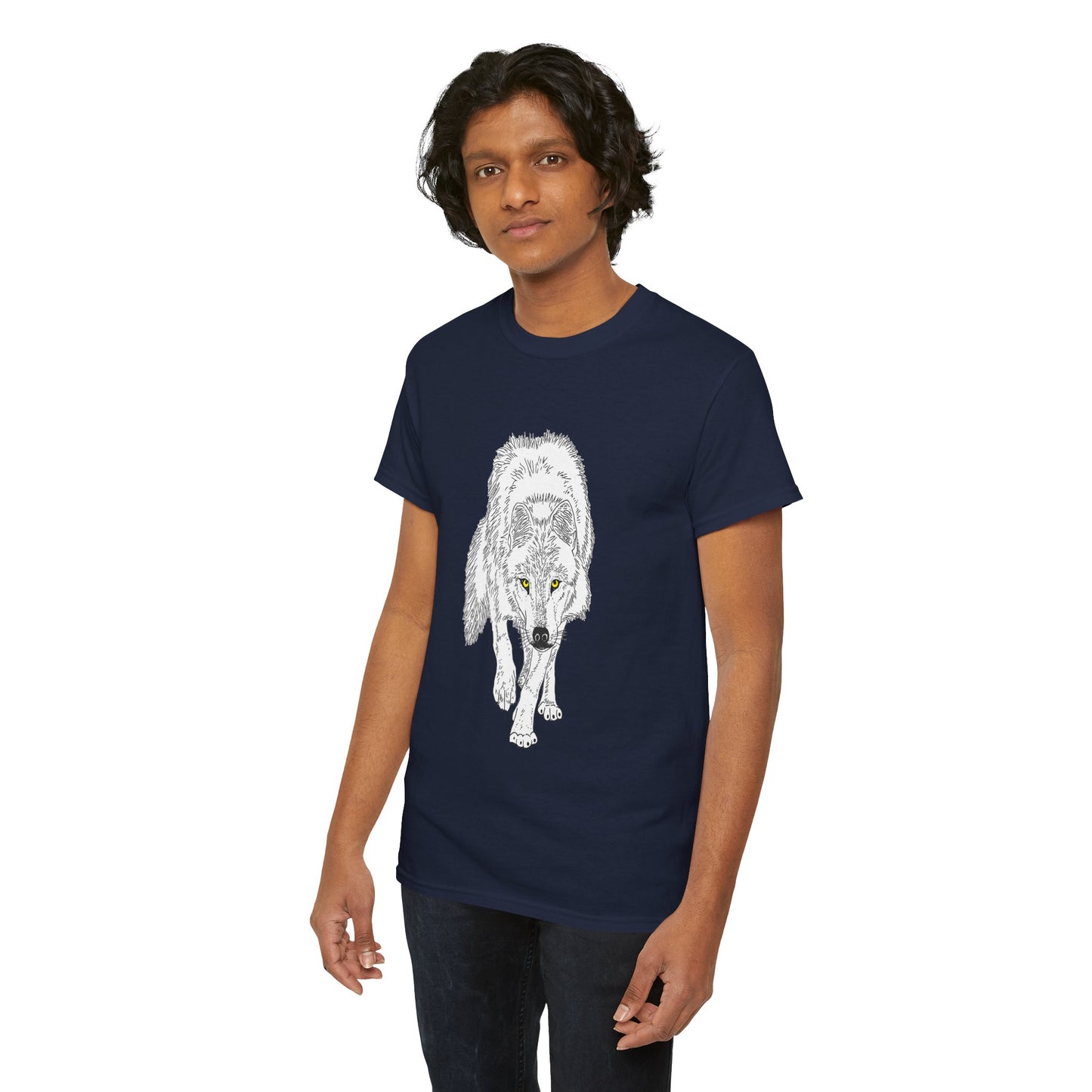 Stalking Wolf  - T‑Shirt Dark Background