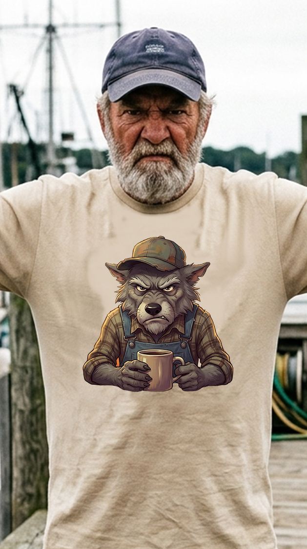 A Grumpy Wolf Graphic T‑Shirt