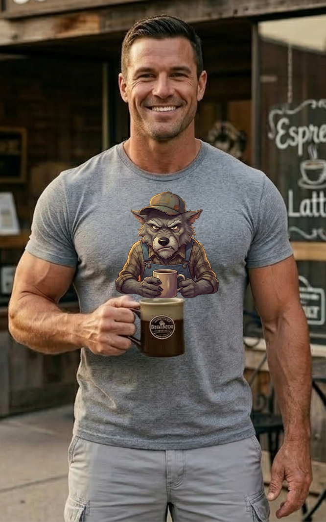 A Grumpy Wolf Graphic T‑Shirt