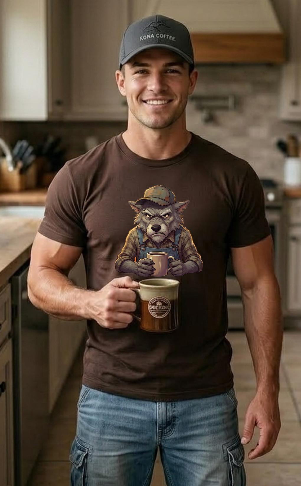 A Grumpy Wolf Graphic T‑Shirt
