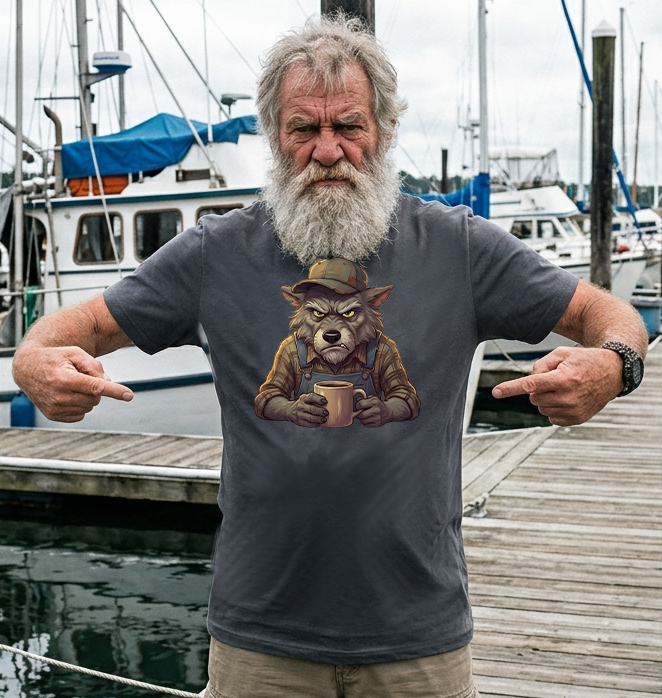A Grumpy Wolf Graphic T‑Shirt