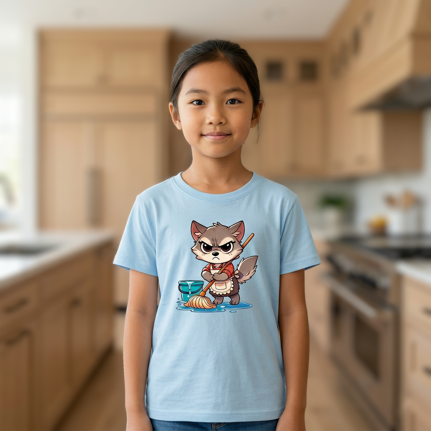 Grumpy Wolf Kid—Mop the Floor