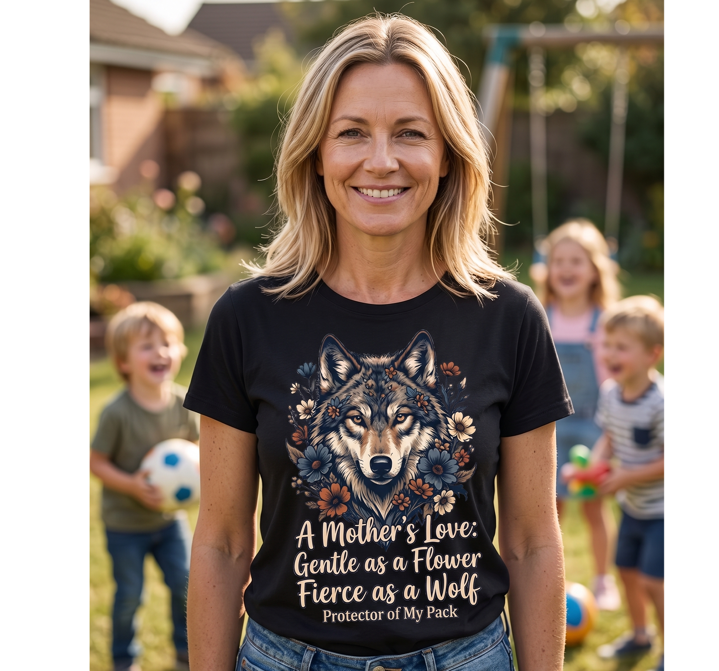 Wolf Mom T-Shirt — “A Mother’s Love: