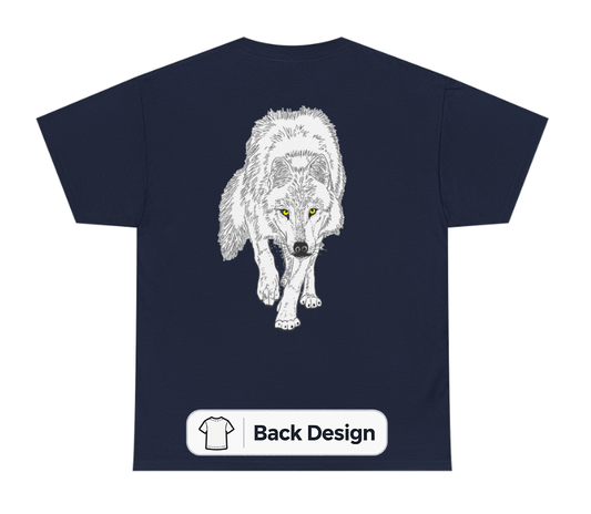 Stalking Wolf - Back of Shirt Design