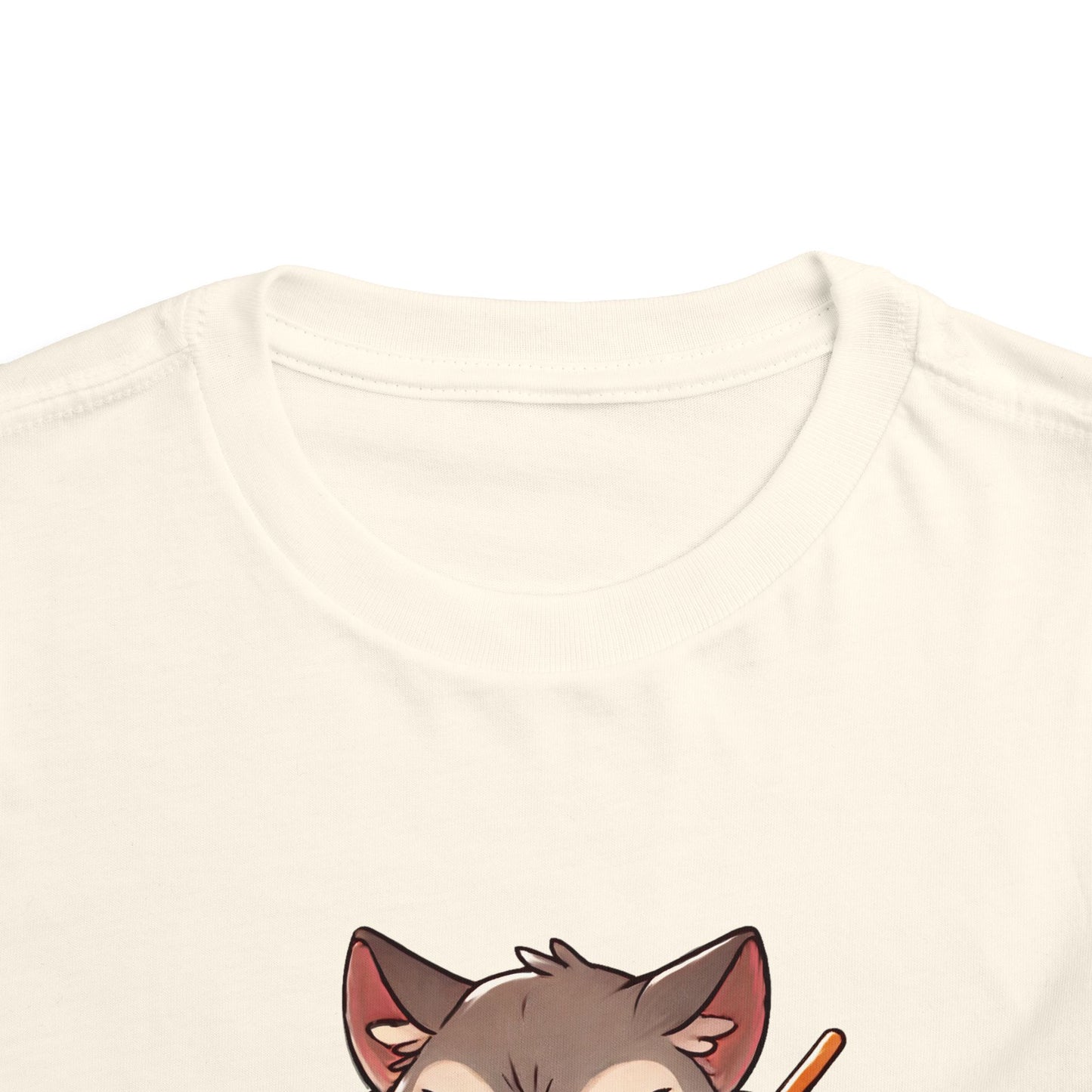 Toddler Tee — Grumpy Wolf girl with mop