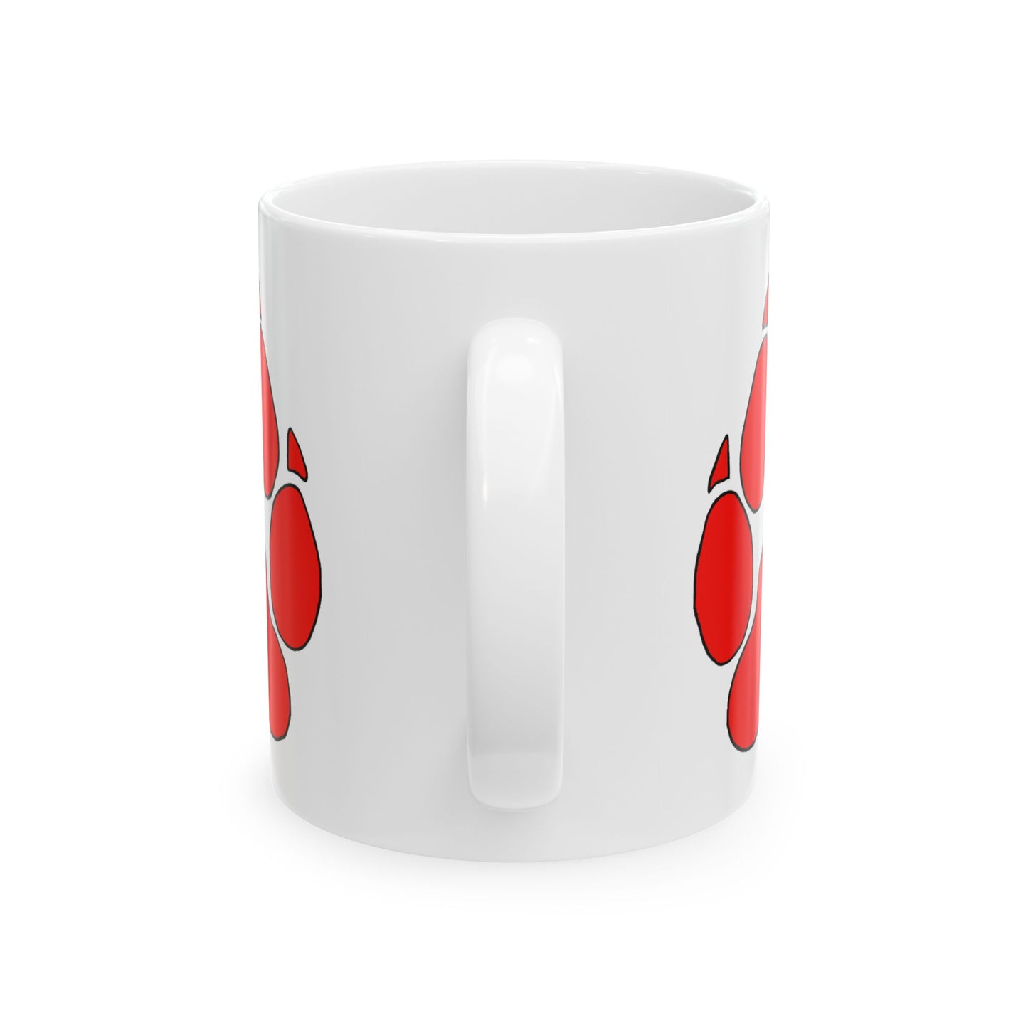 Red Paw Print  Coffee Cup (11oz, 15oz)