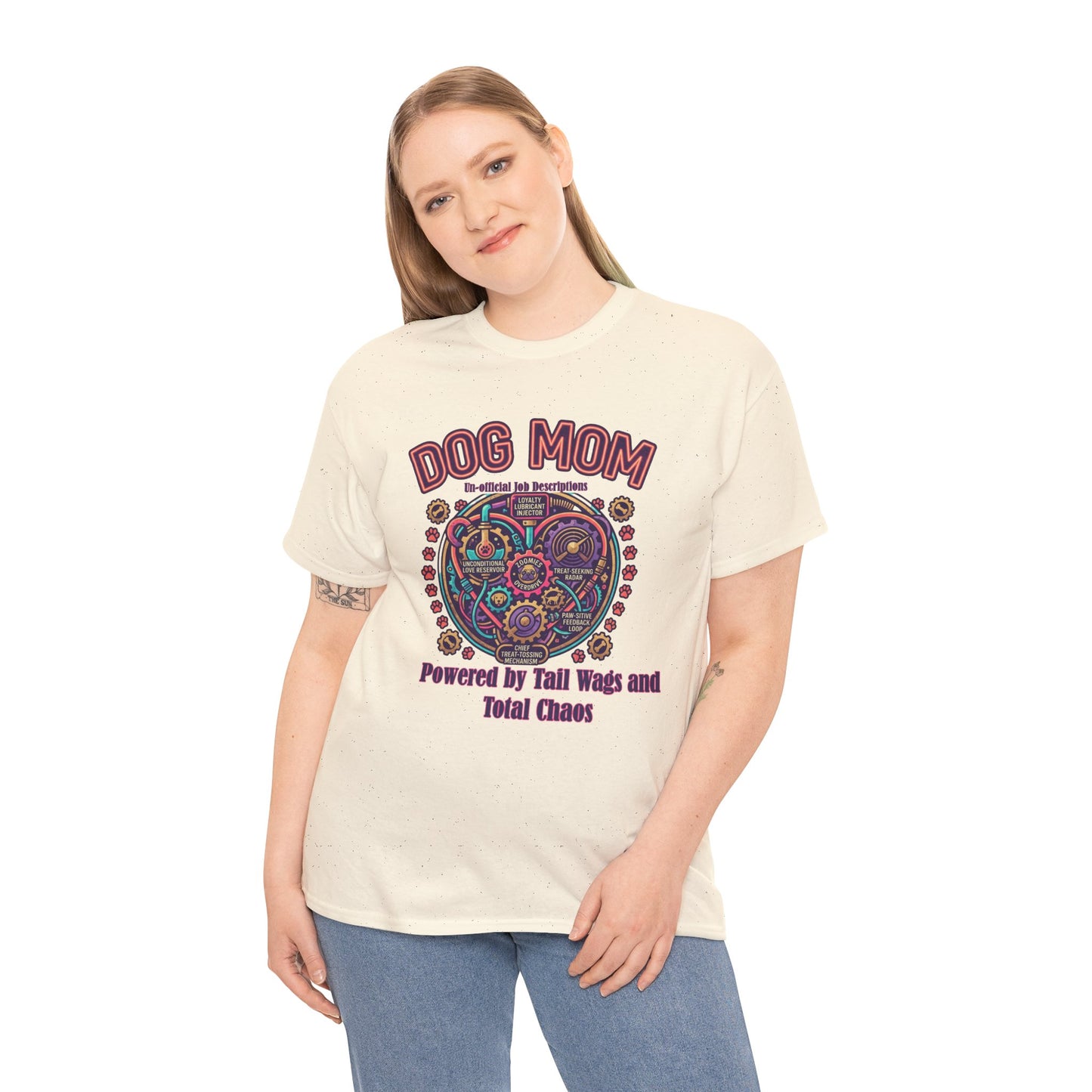 Dog Mom T-Shirt —Colorful Heart Pet Mom