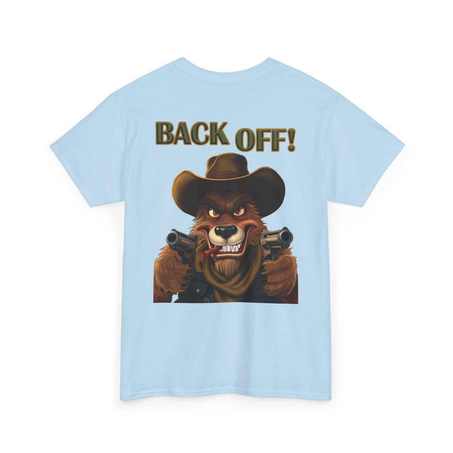 Graphic Tee — "Back Off!" Cowboy Wolf