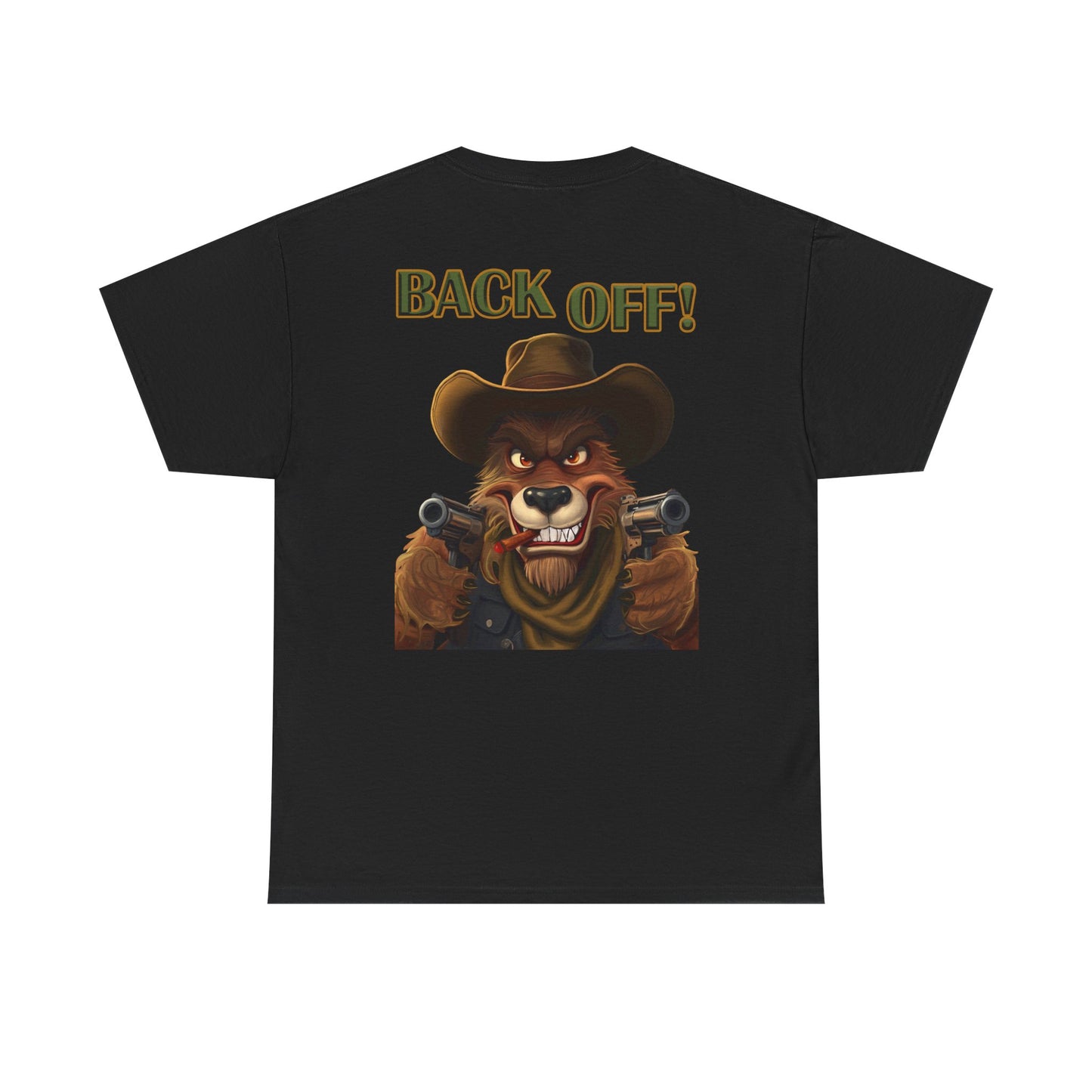 Graphic Tee — "Back Off!" Cowboy Wolf