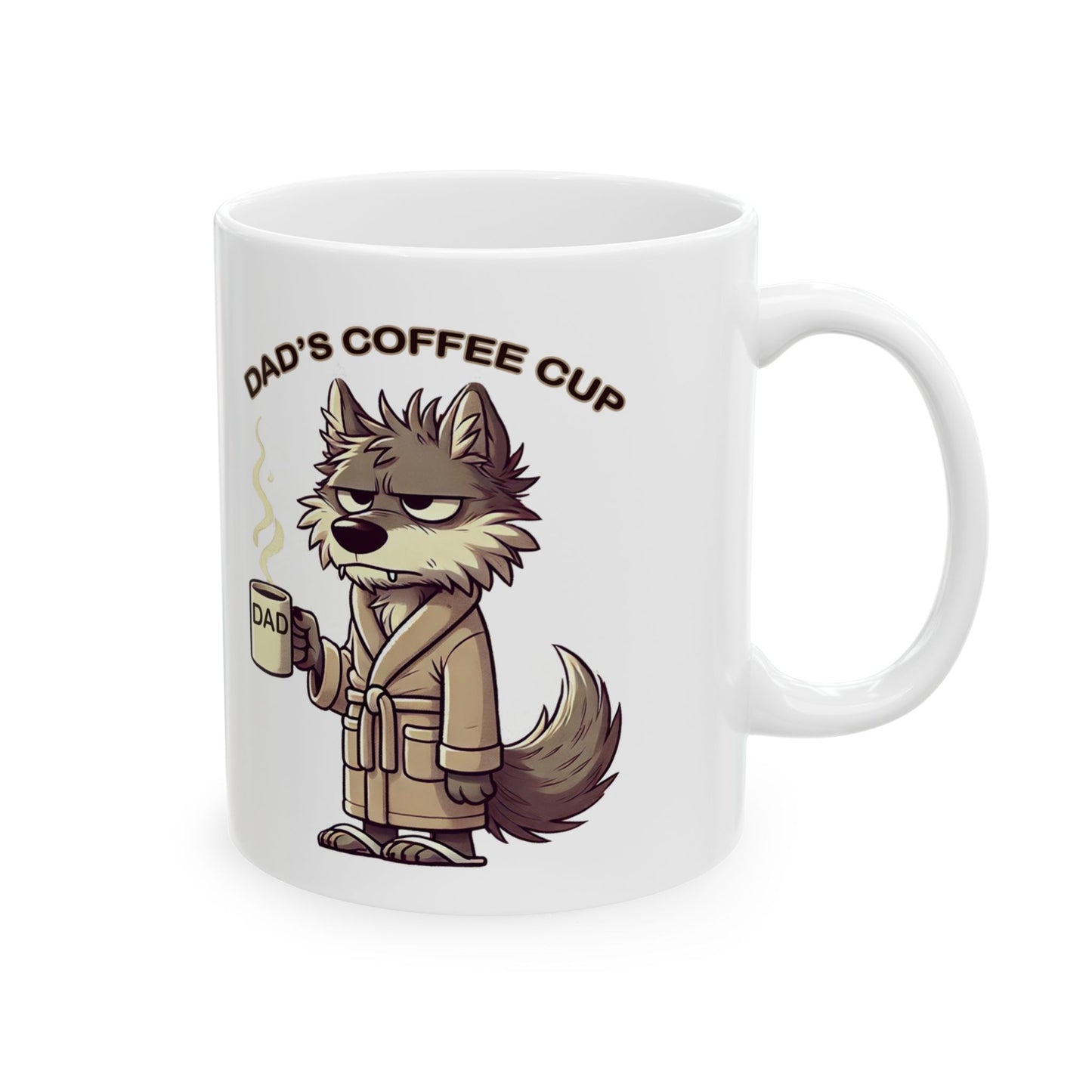 SCRUFFY WOLF DAD COFFEE MUG