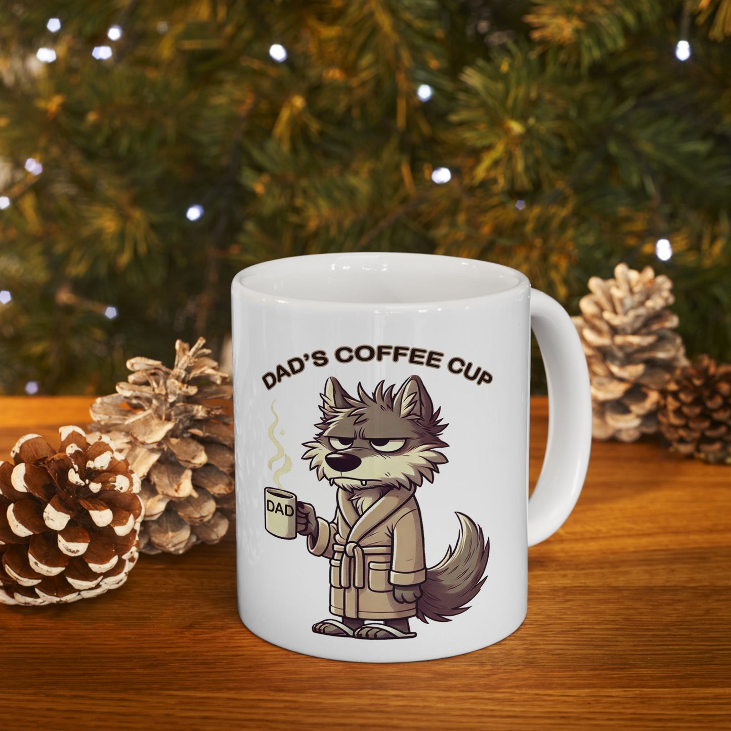 SCRUFFY WOLF DAD COFFEE MUG