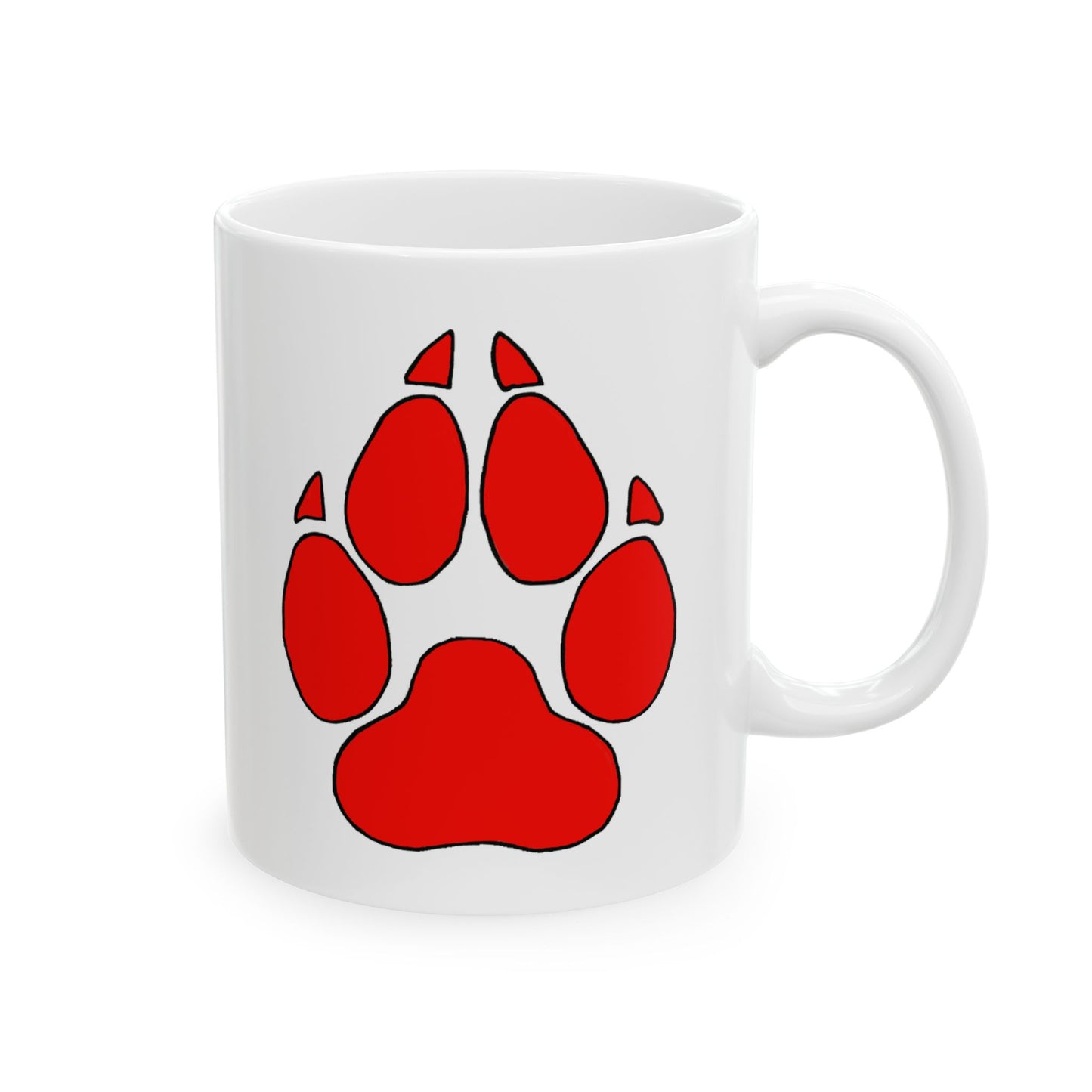 Red Paw Print  Coffee Cup (11oz, 15oz)