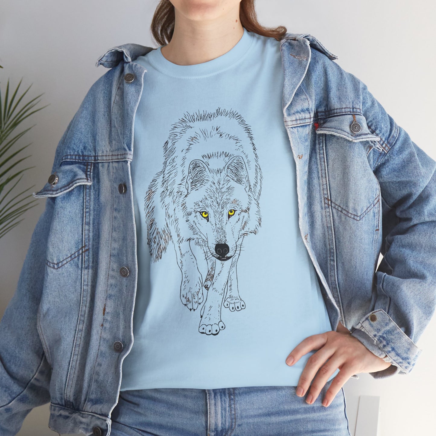 Stalking Wolf  -  Light Background Graphic Tee
