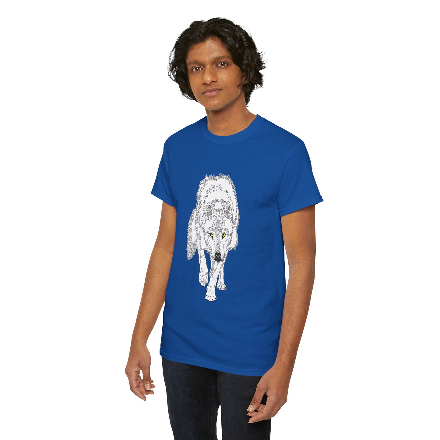 Stalking Wolf  - T‑Shirt Dark Background
