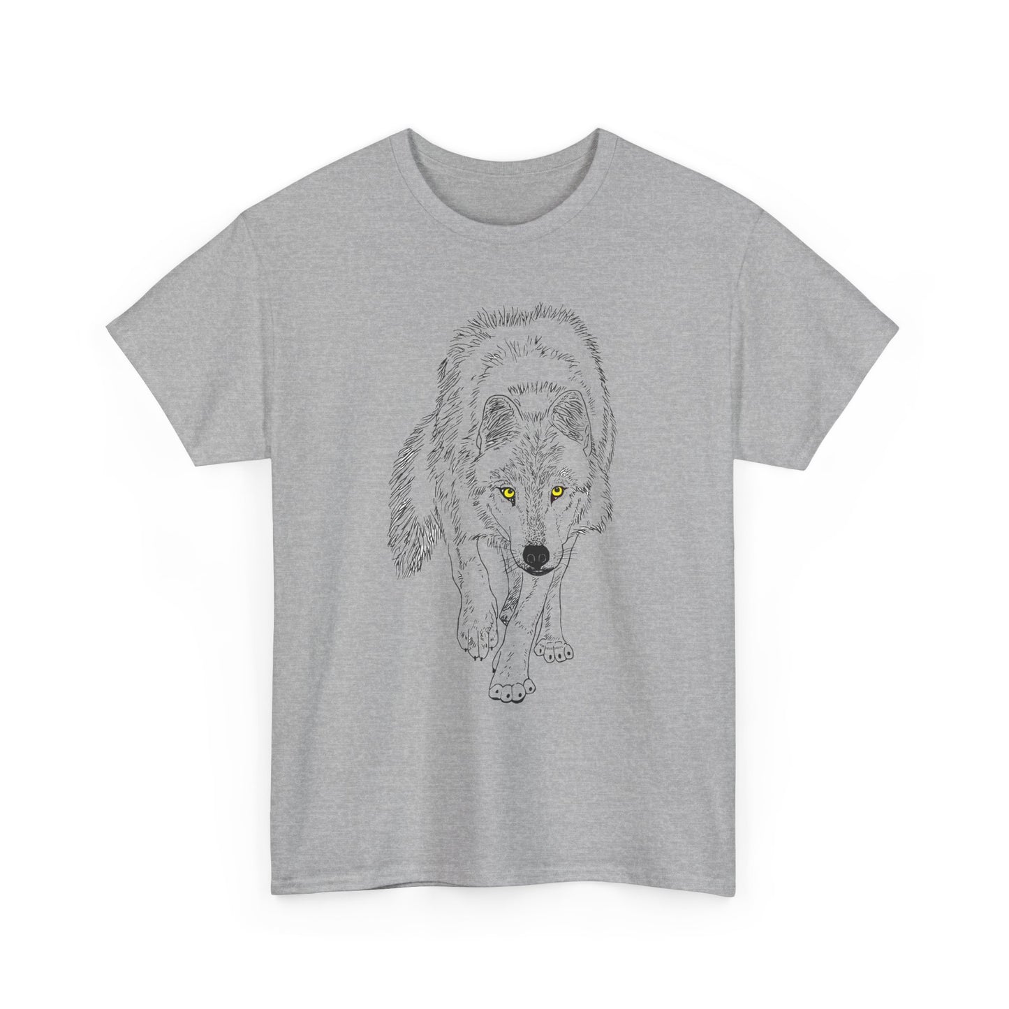 Stalking Wolf  -  Light Background Graphic Tee