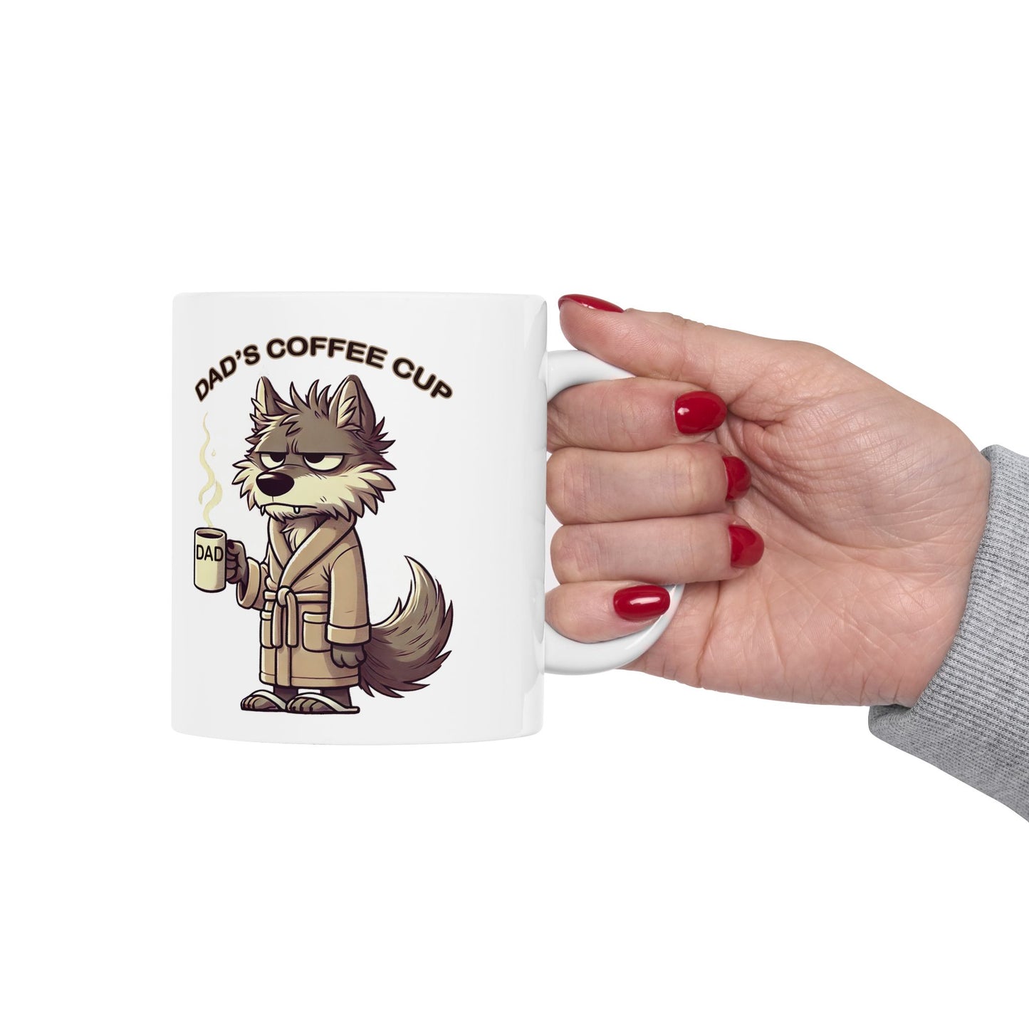 SCRUFFY WOLF DAD COFFEE MUG