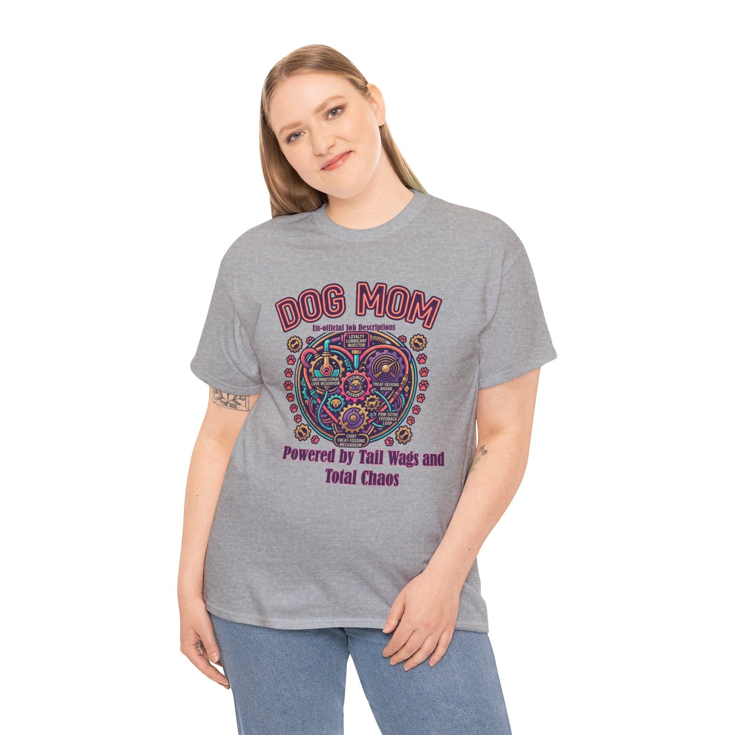 Dog Mom T-Shirt —Colorful Heart Pet Mom