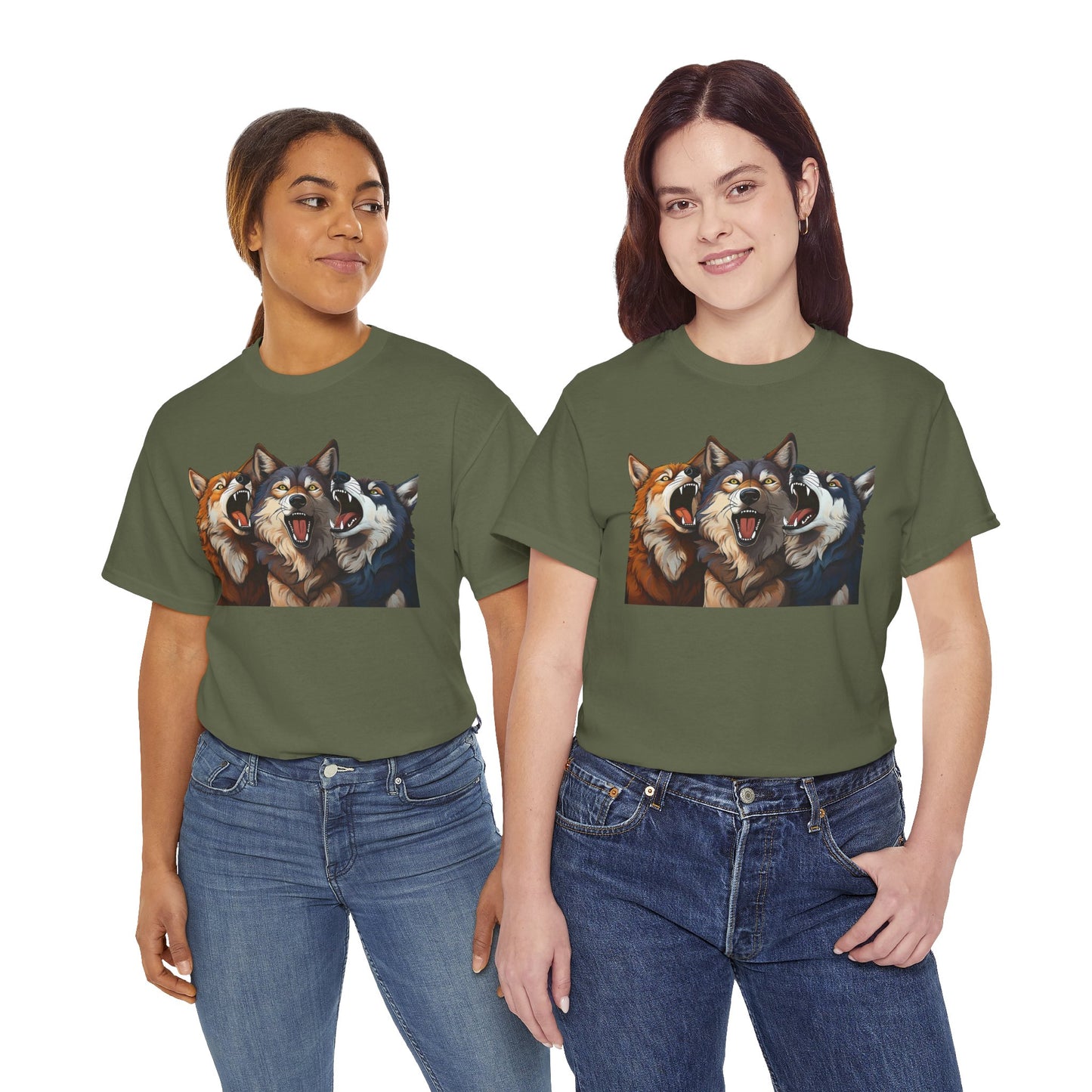 SINGING TRIO of WOLVES - T SHIRT