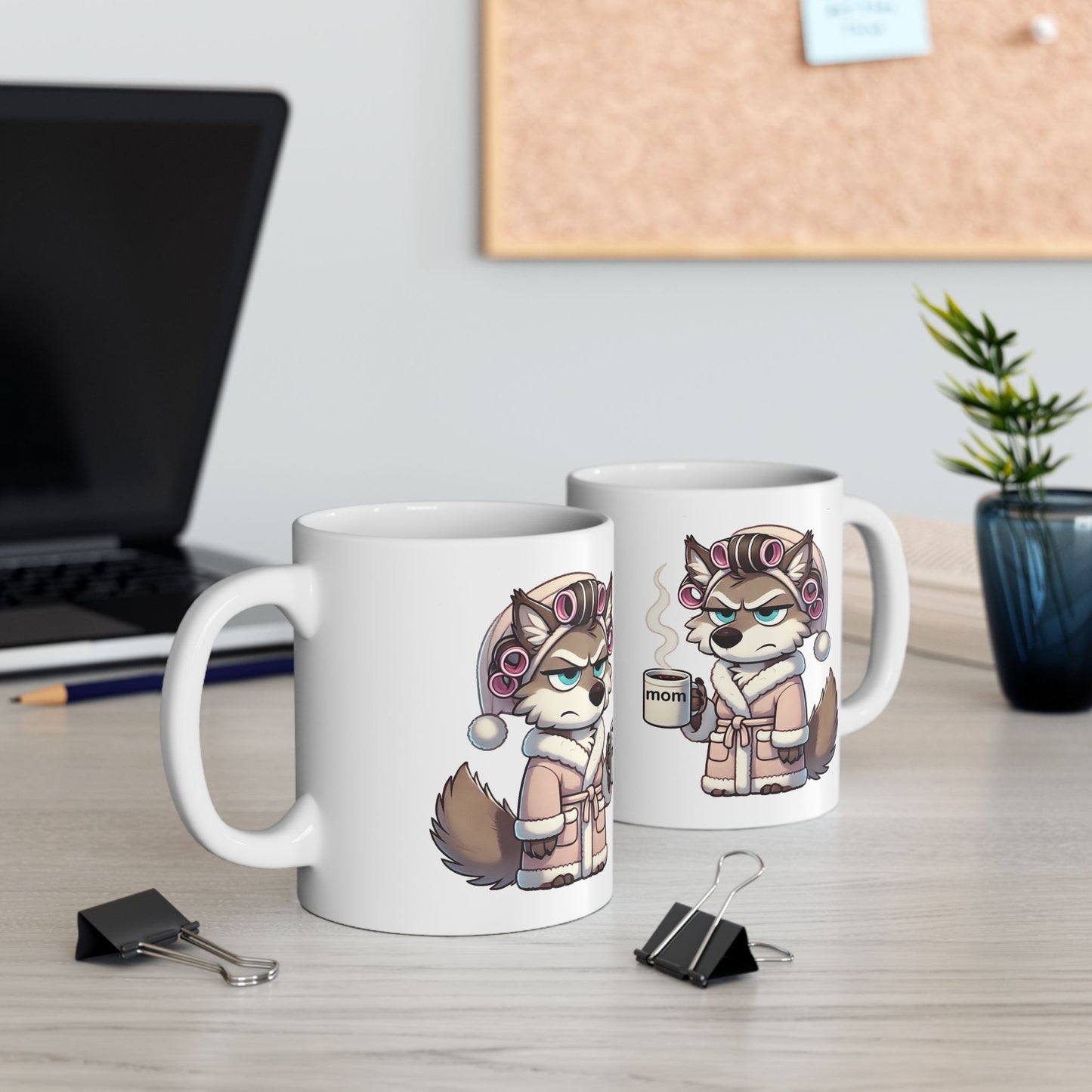 CURLERS AND COFFEE -BLUE EYES MOM CUP - MUG