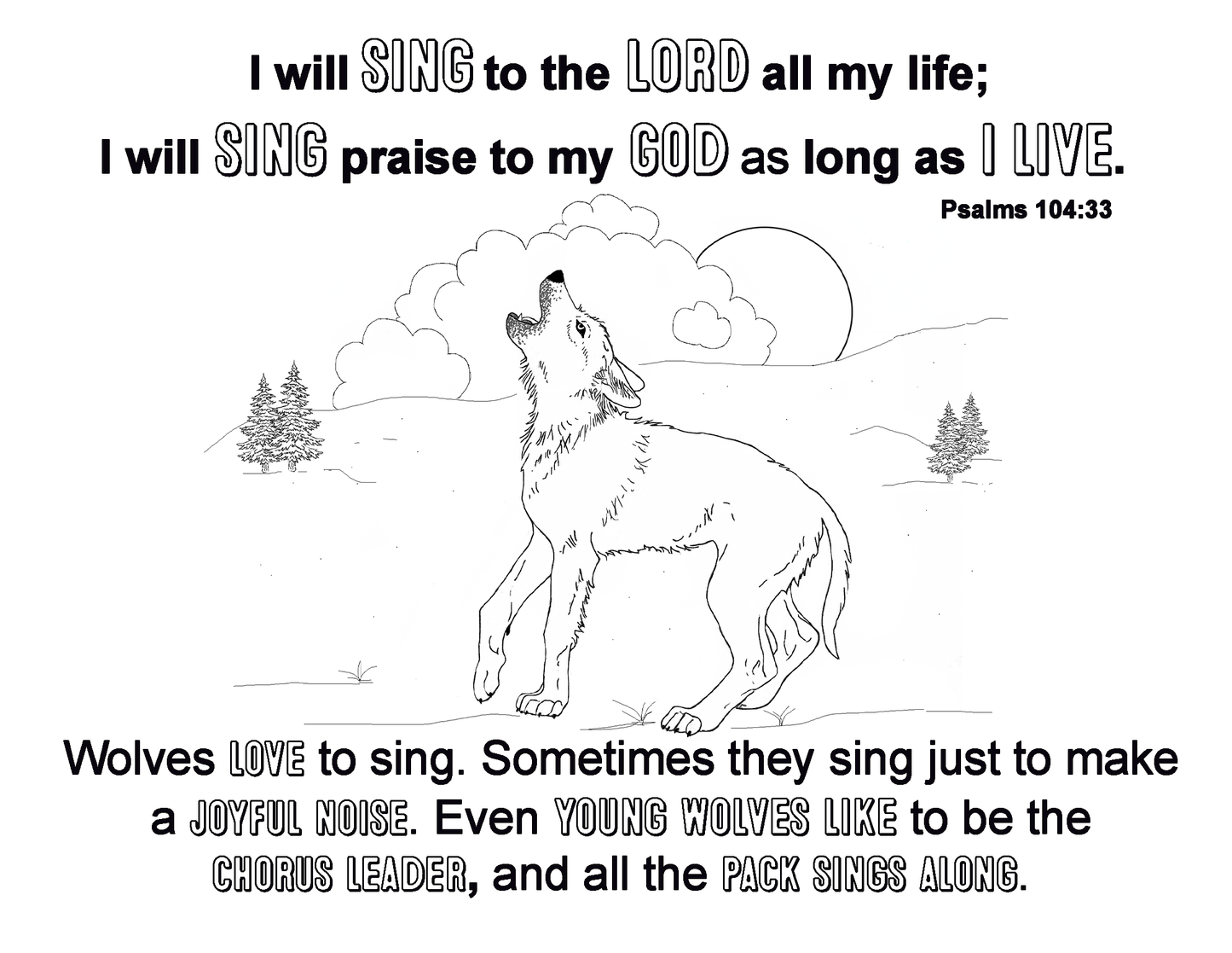 THE WOLF FAMILY A Christian educational coloring book