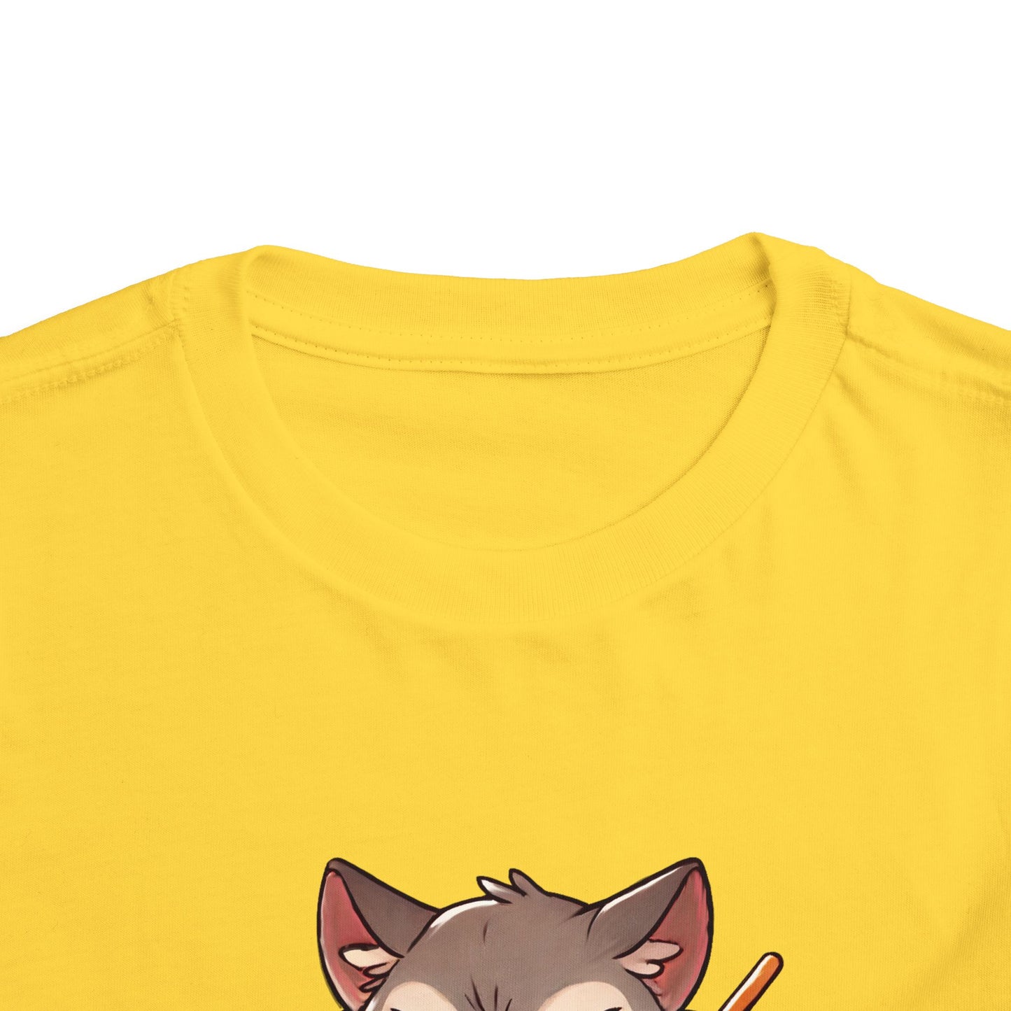 Toddler Tee — Grumpy Wolf girl with mop