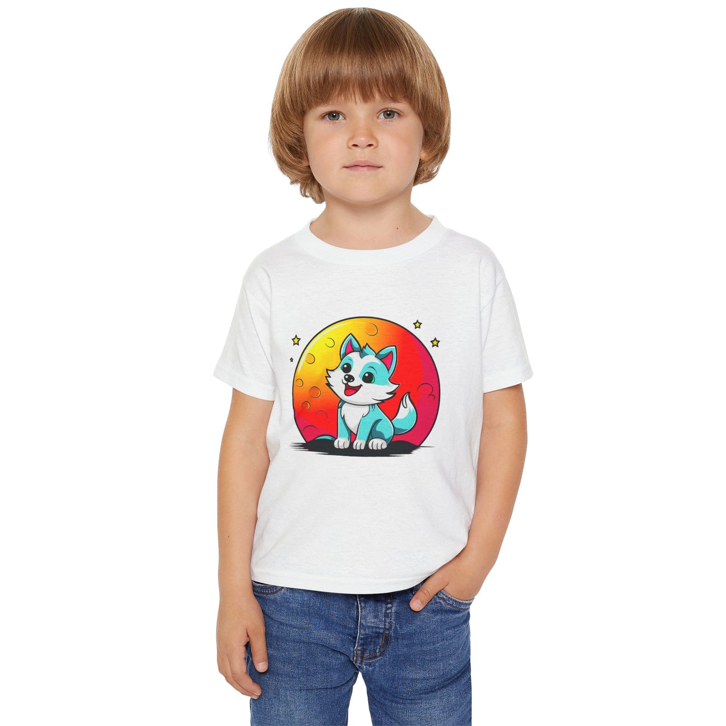 Wolf Pup Full Moon - Toddler T-Shirt