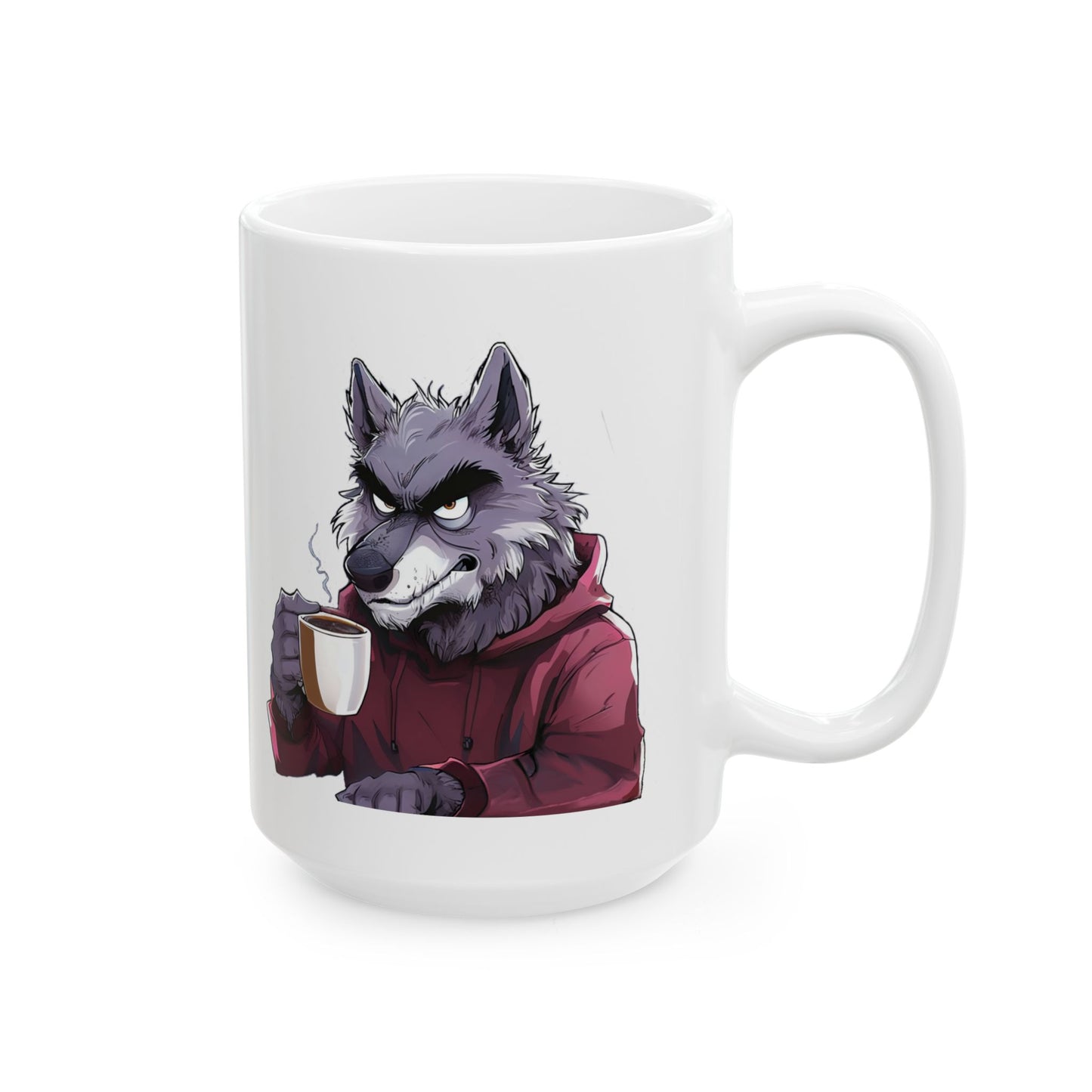Red Hoodie Wolf - with Coffee mug