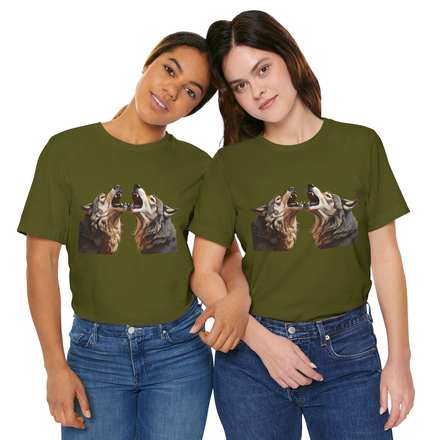 Dualing Wolf Howls - T‑Shirt