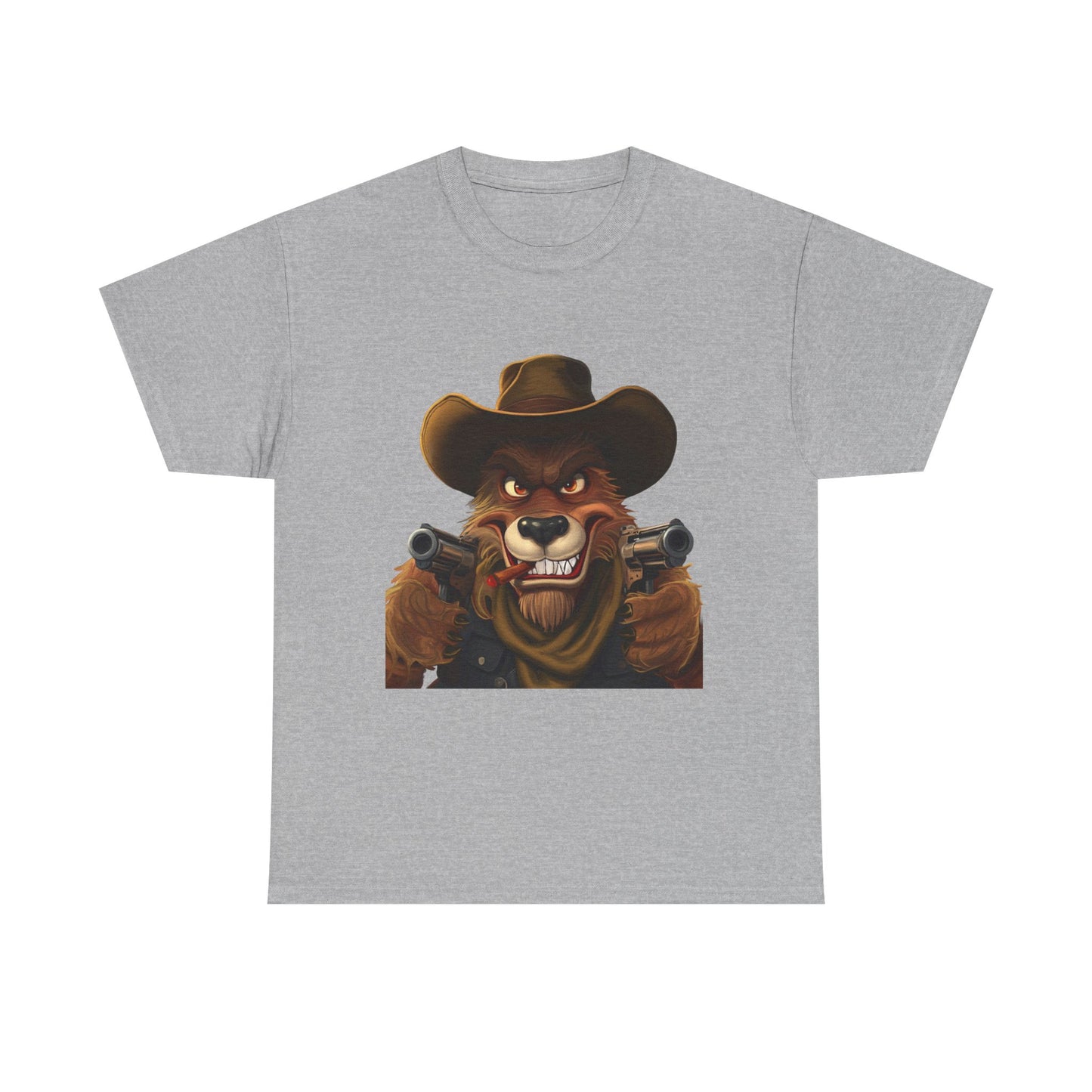 Grumpy Wolf T-Shirt—Six Shooter Wolf