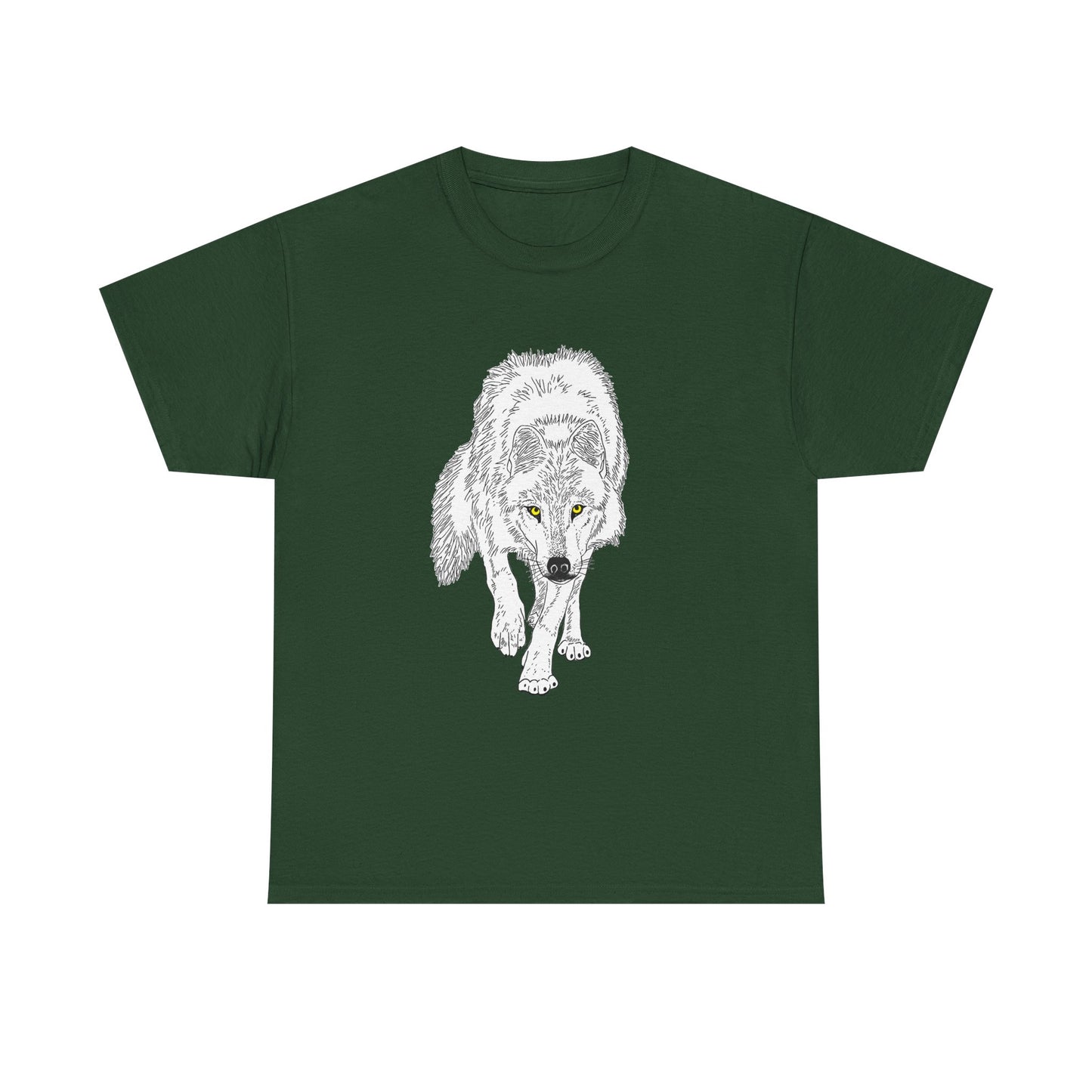 Stalking Wolf  - T‑Shirt Dark Background