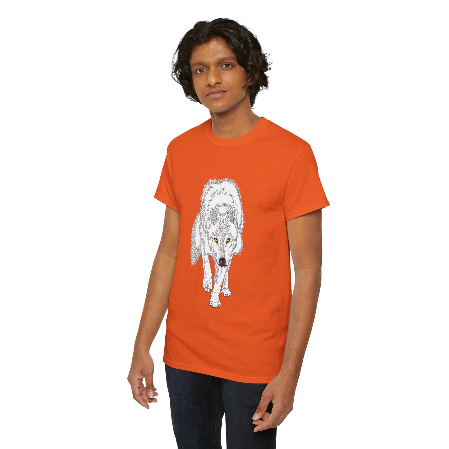 Stalking Wolf  - T‑Shirt Dark Background