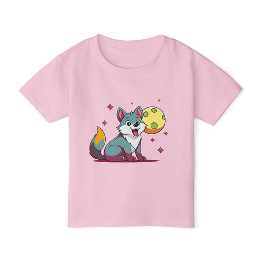 Wolf Pup with Moon and Stars