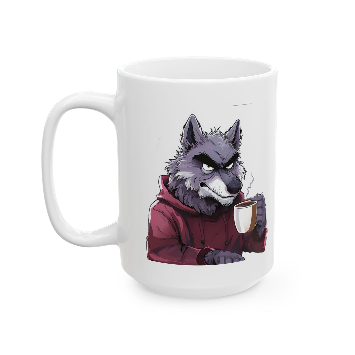 Red Hoodie Wolf - with Coffee mug