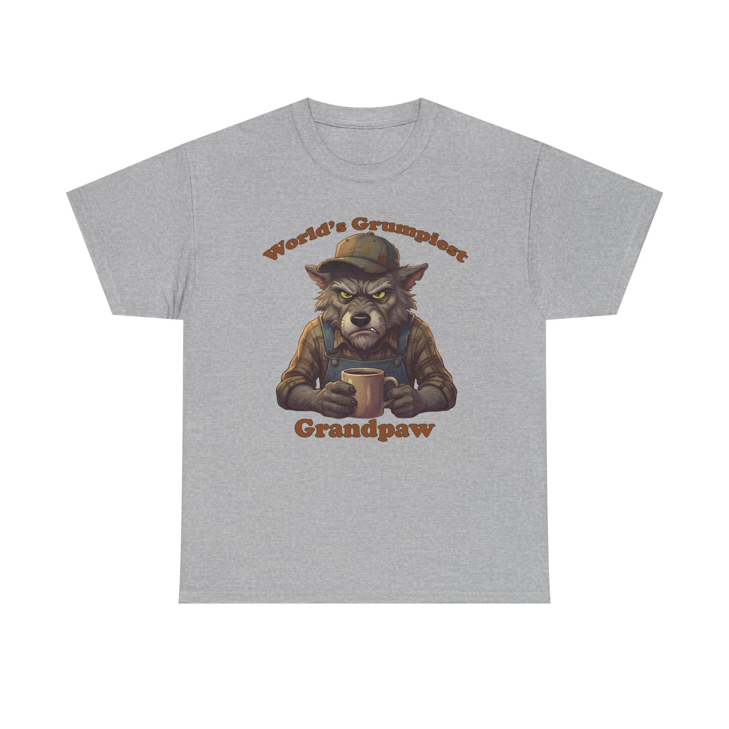 Grandpaw T-Shirt – "World's Grumpiest" Wolf Grandpaw