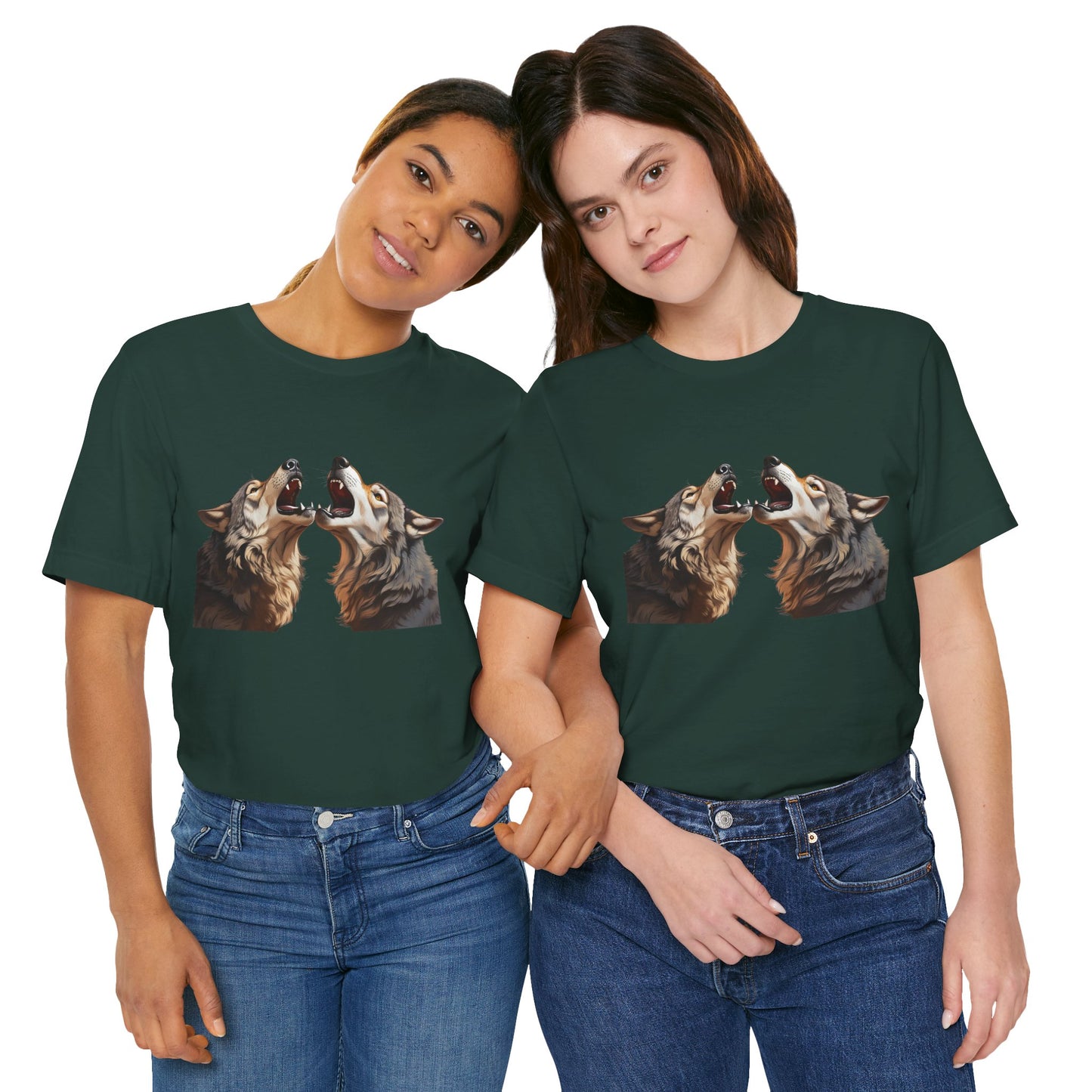 Dualing Wolf Howls - T‑Shirt