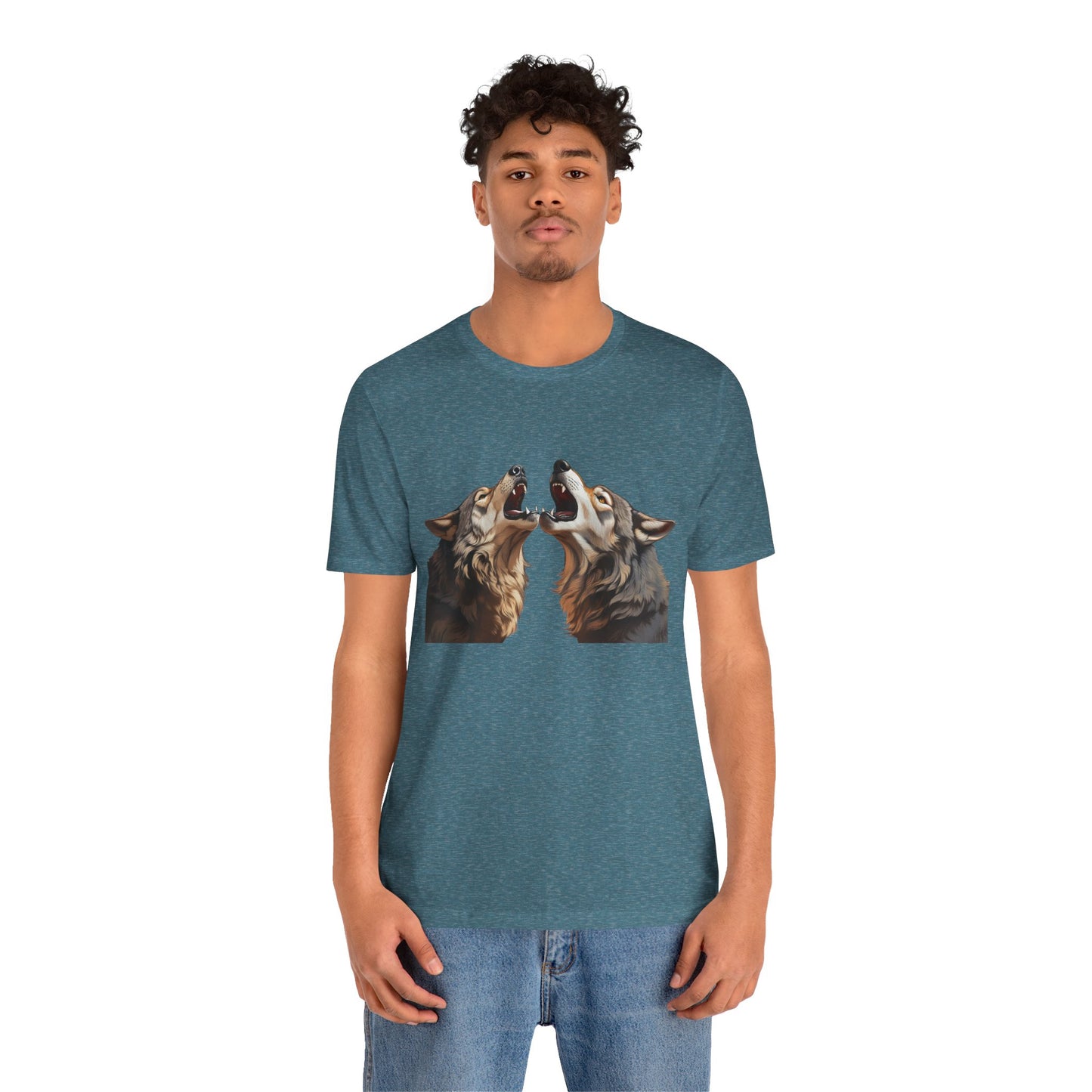 Dualing Wolf Howls - T‑Shirt